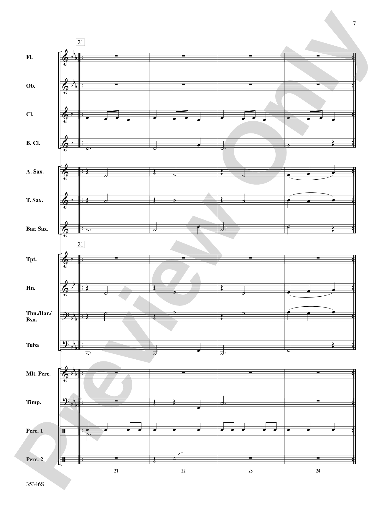 Clarinet Bell Carol: Concert Band Conductor Score & Parts