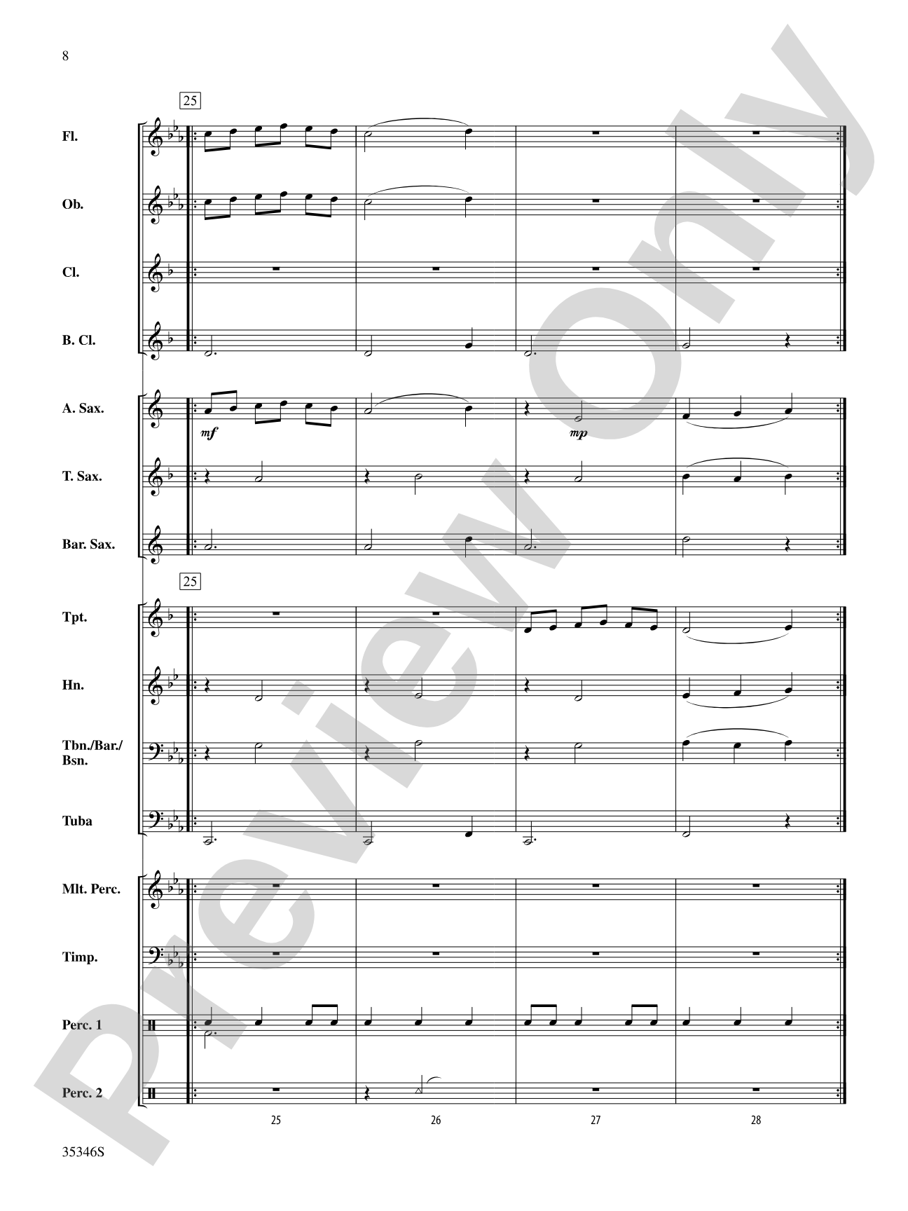 Clarinet Bell Carol: Concert Band Conductor Score & Parts