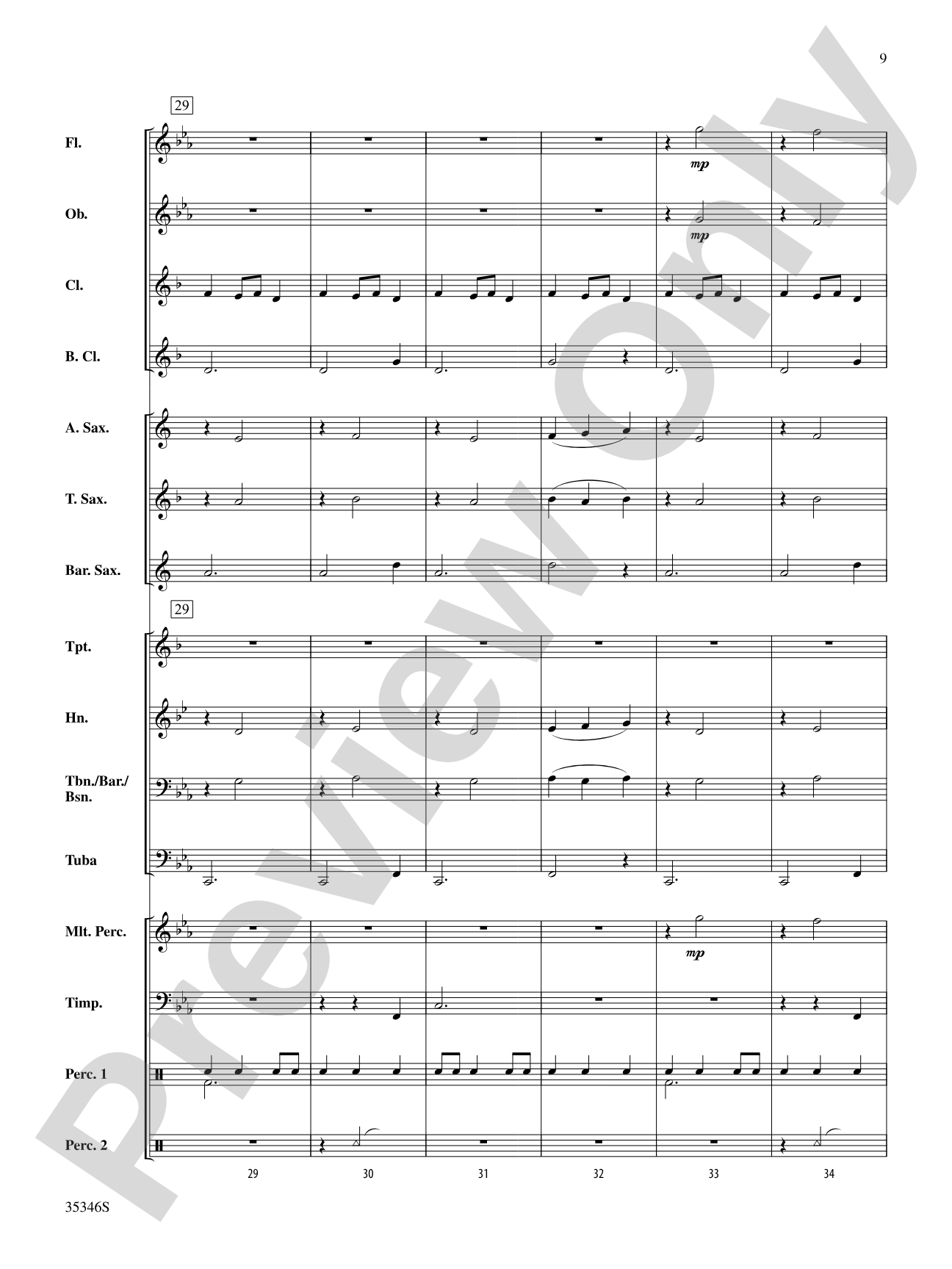 Clarinet Bell Carol: Concert Band Conductor Score & Parts