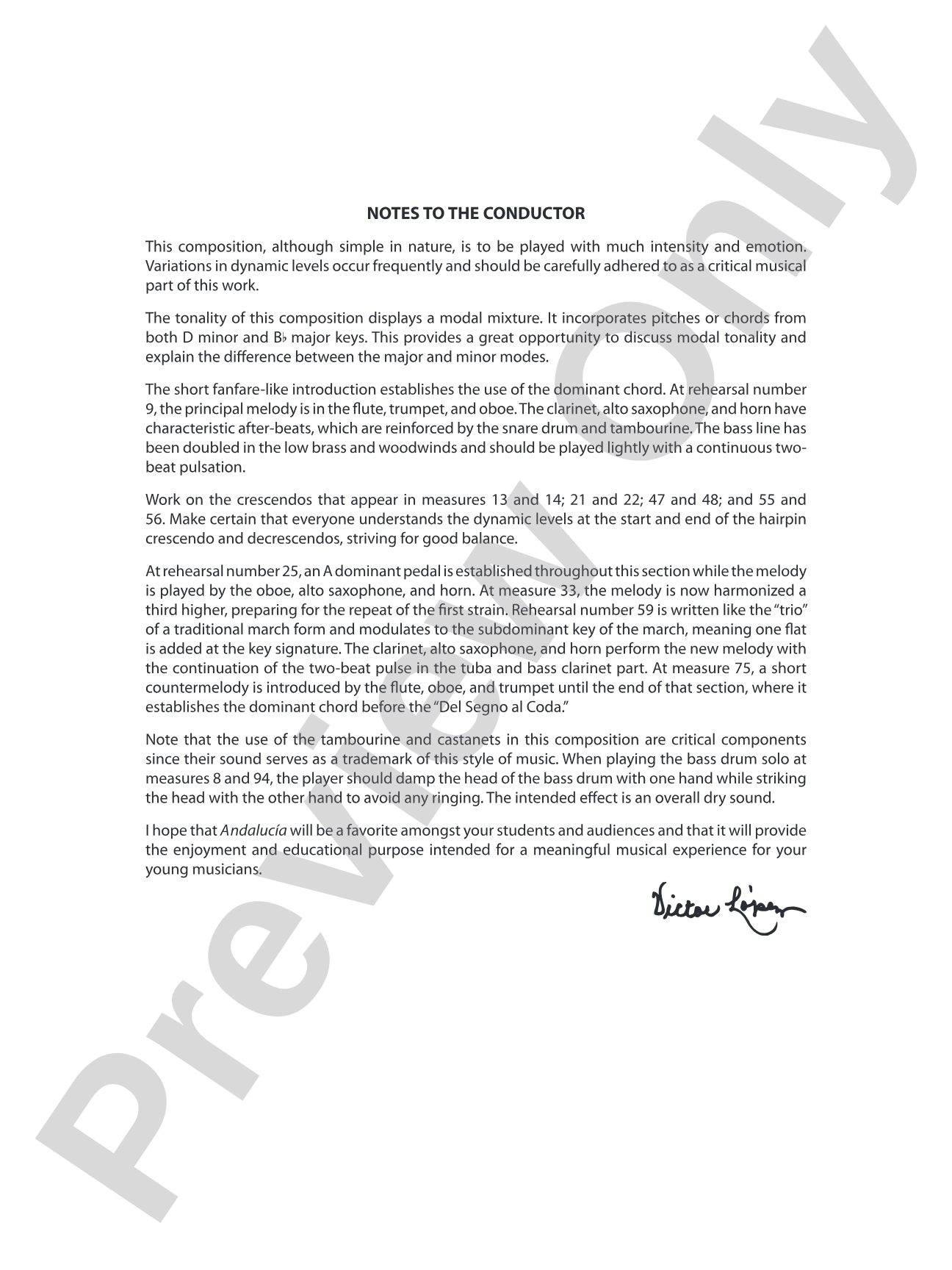 Andalucía: Concert Band Conductor Score & Parts