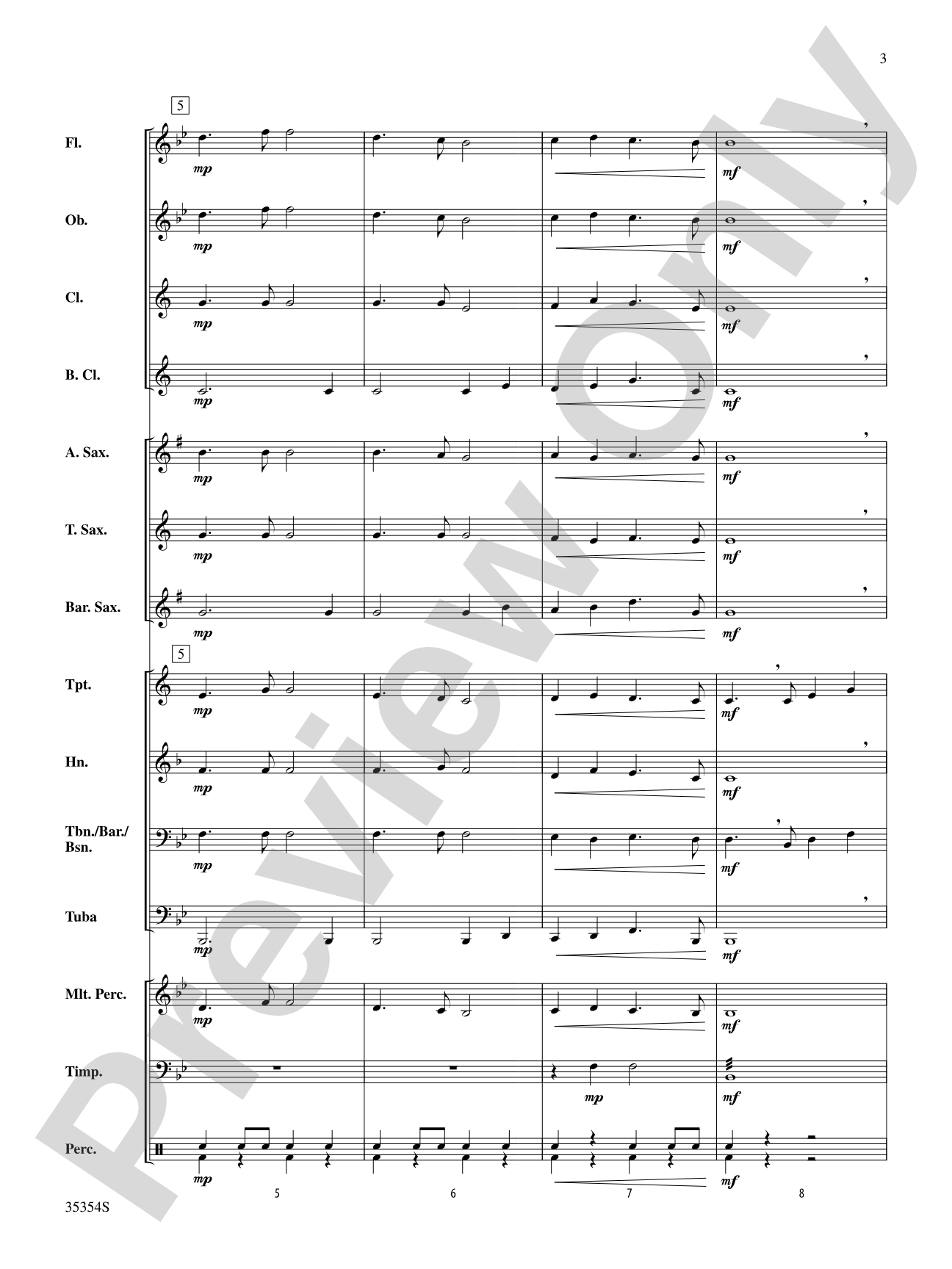 Largo (from the New World Symphony): Concert Band Conductor Score & Parts