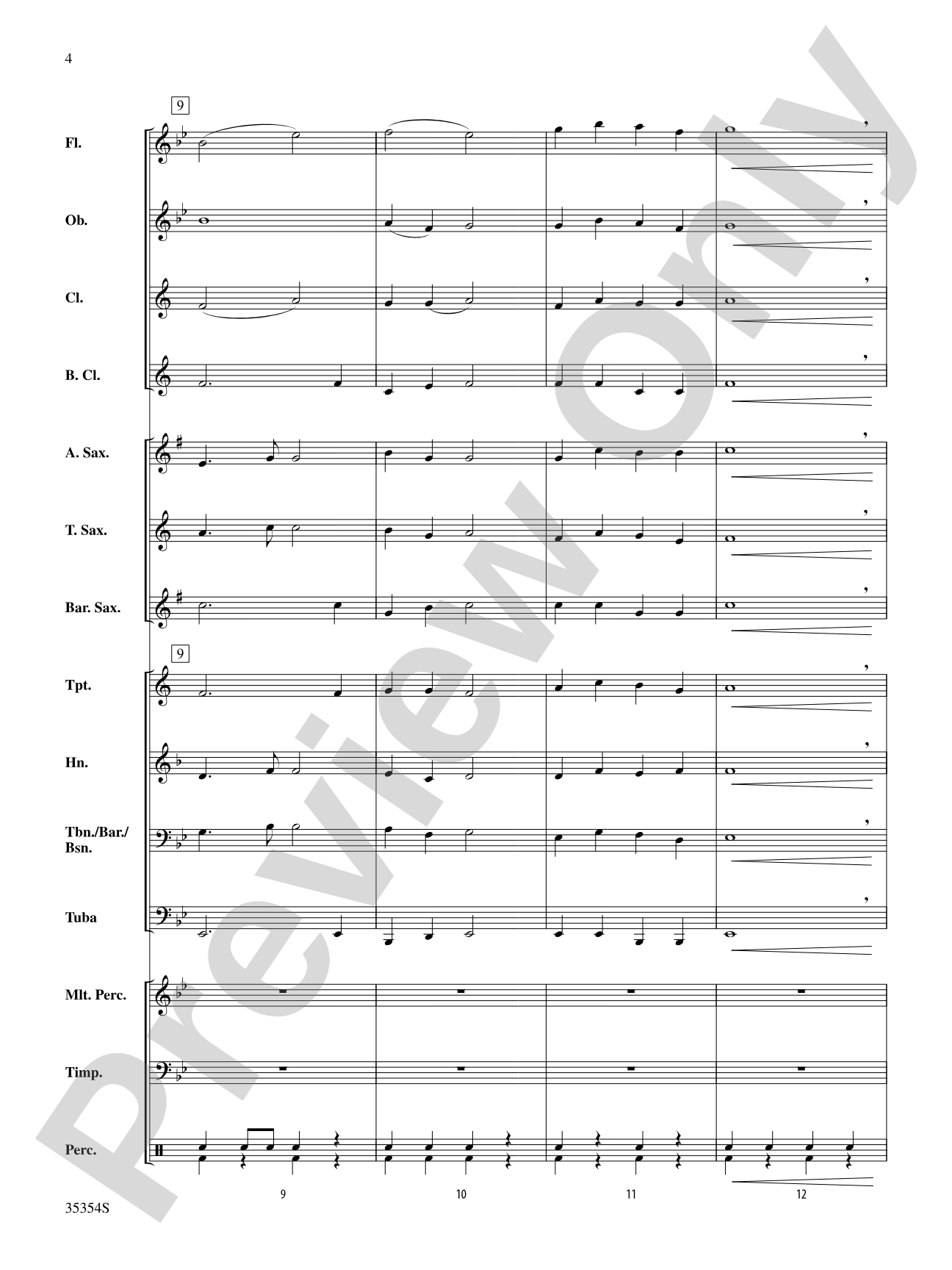 Largo (from the New World Symphony): Concert Band Conductor Score & Parts