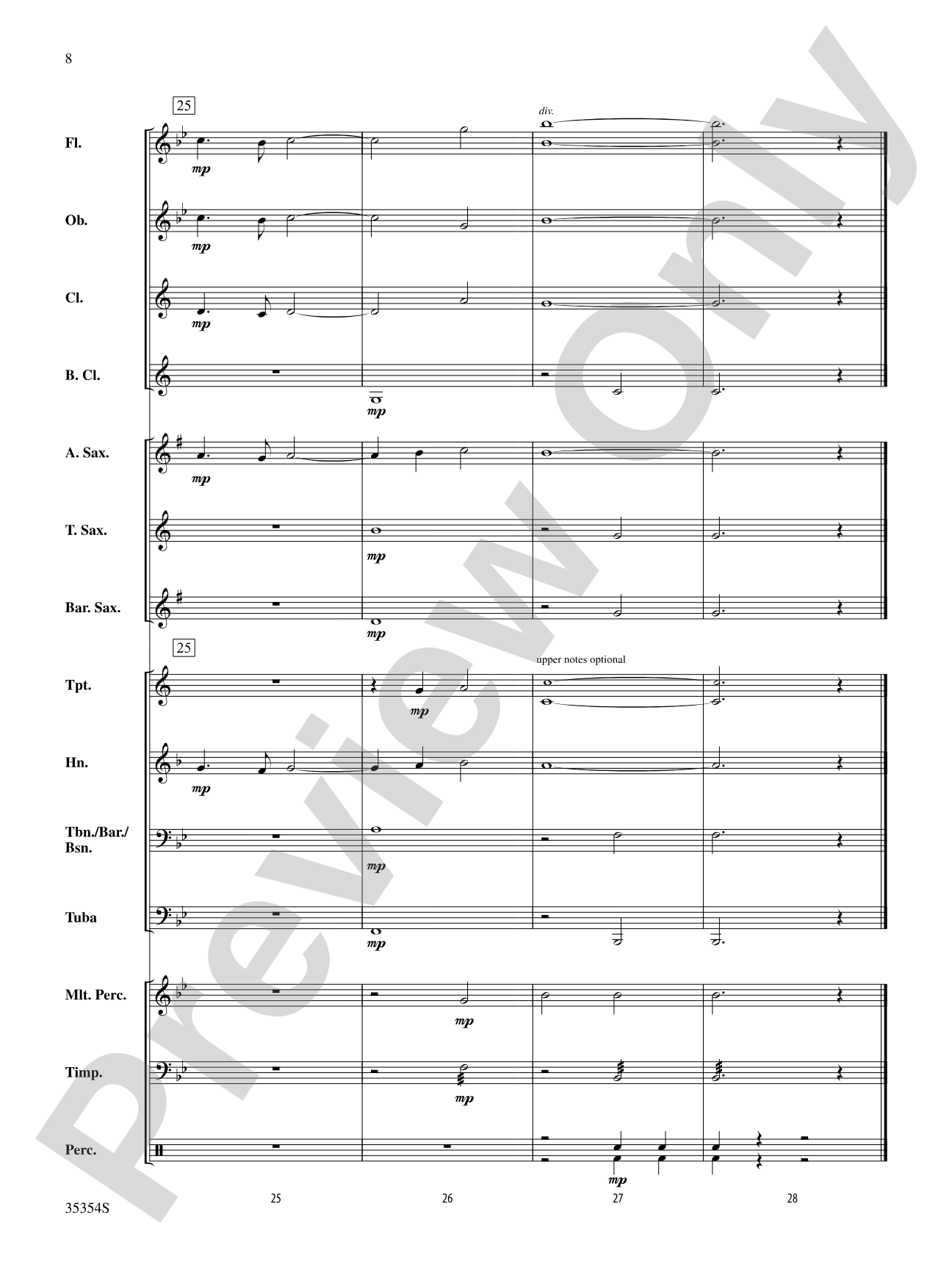 Largo (from the New World Symphony): Concert Band Conductor Score & Parts