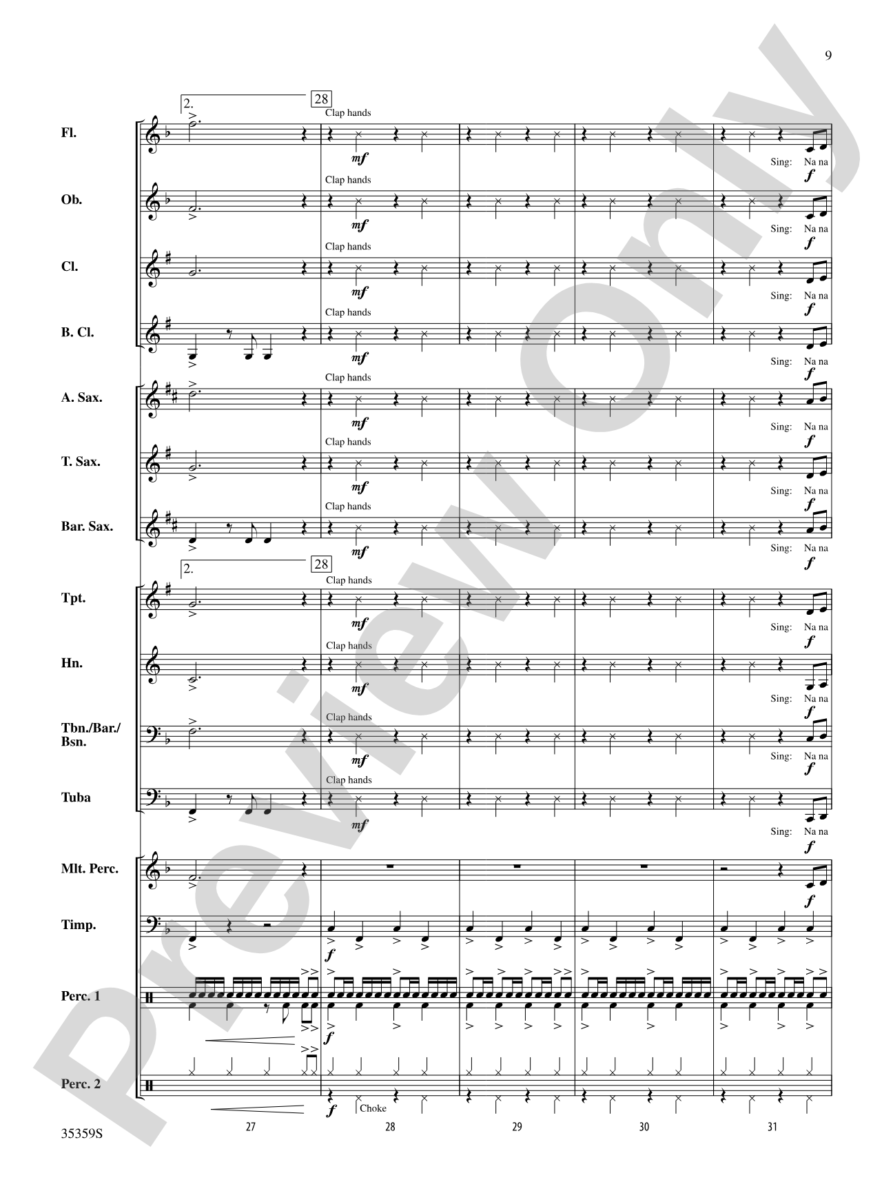 Na Na Hey Hey Kiss Him Goodbye: Concert Band Conductor Score & Parts