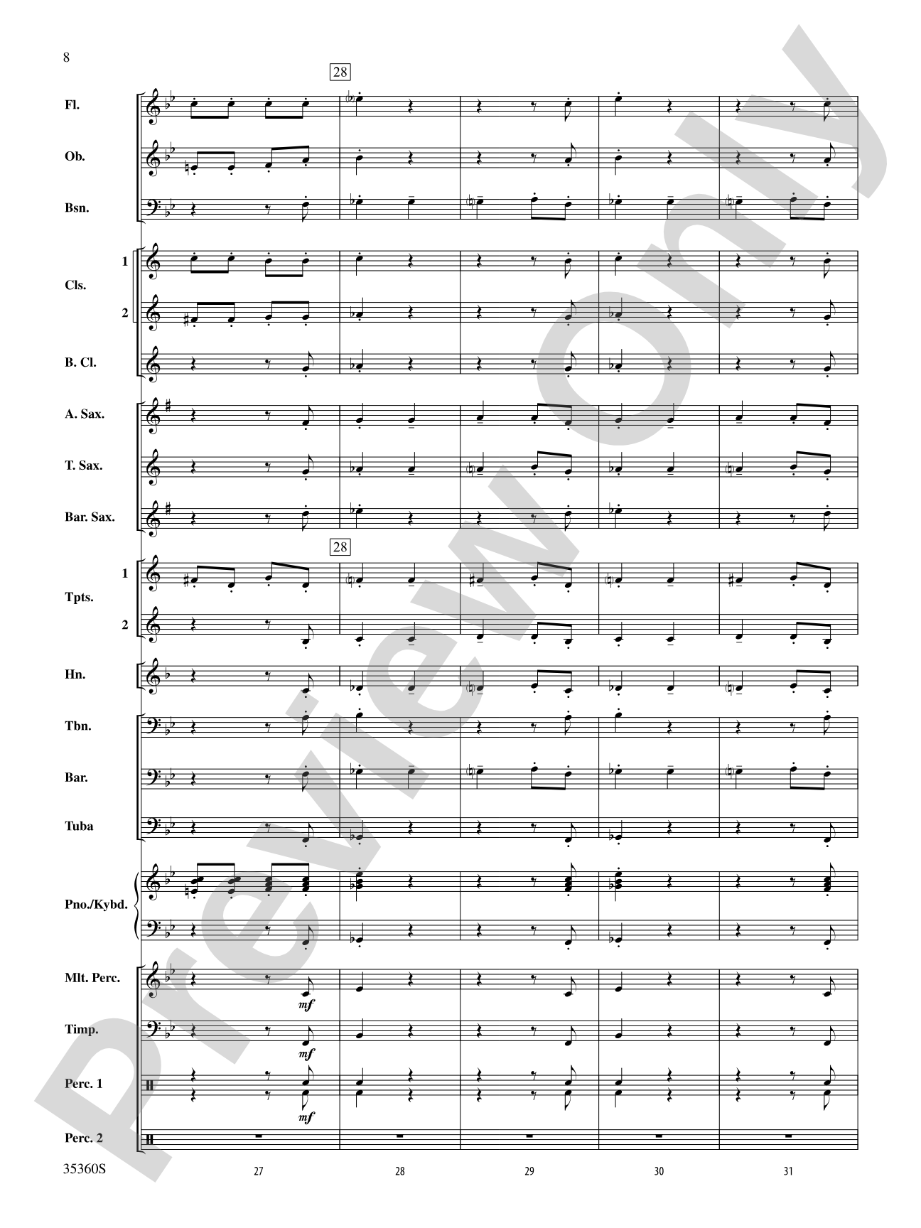 Russian Dance from The Nutcracker: Concert Band Conductor Score & Parts