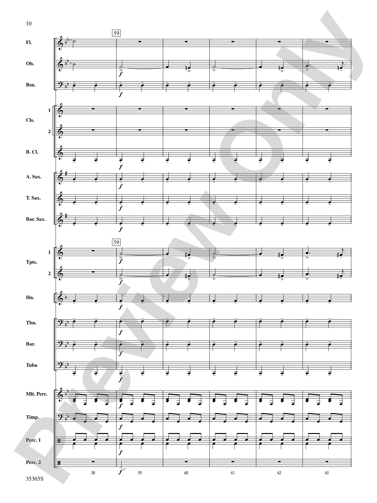 Ritual Fire Dance (From El Amor Brujo): Concert Band Conductor Score & Parts