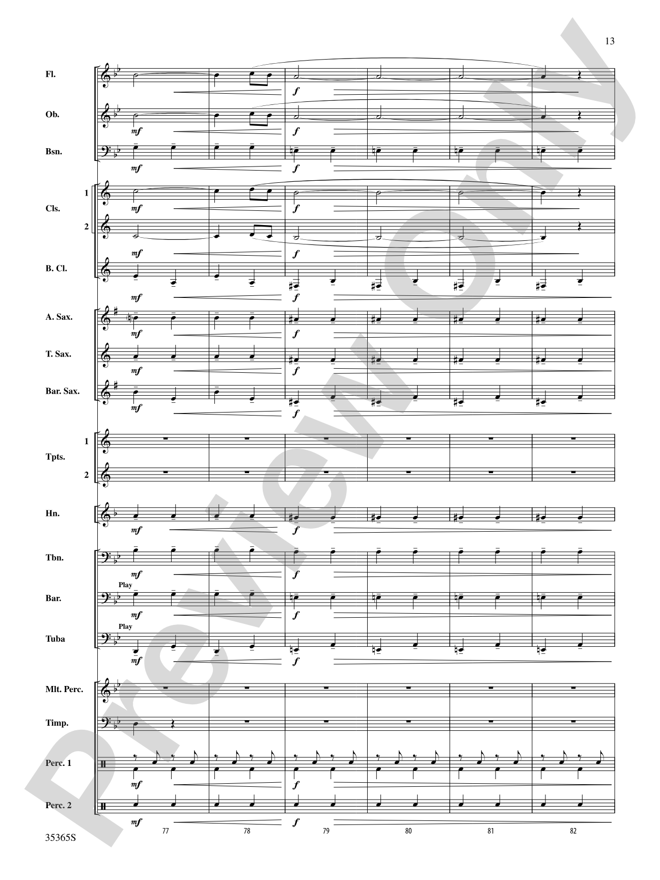 Ritual Fire Dance (From El Amor Brujo): Concert Band Conductor Score & Parts
