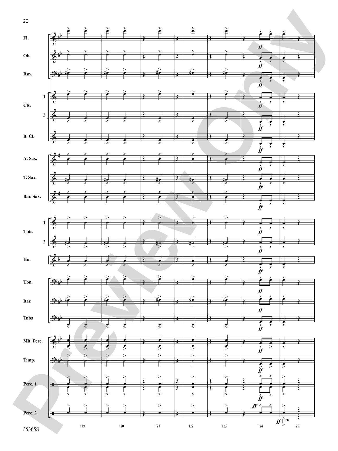 Ritual Fire Dance (From El Amor Brujo): Concert Band Conductor Score & Parts
