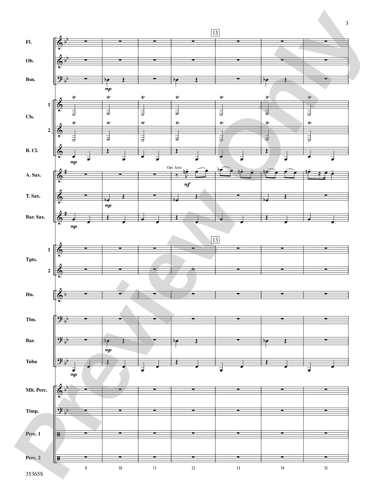 Ritual Fire Dance (From El Amor Brujo): Concert Band Conductor Score & Parts