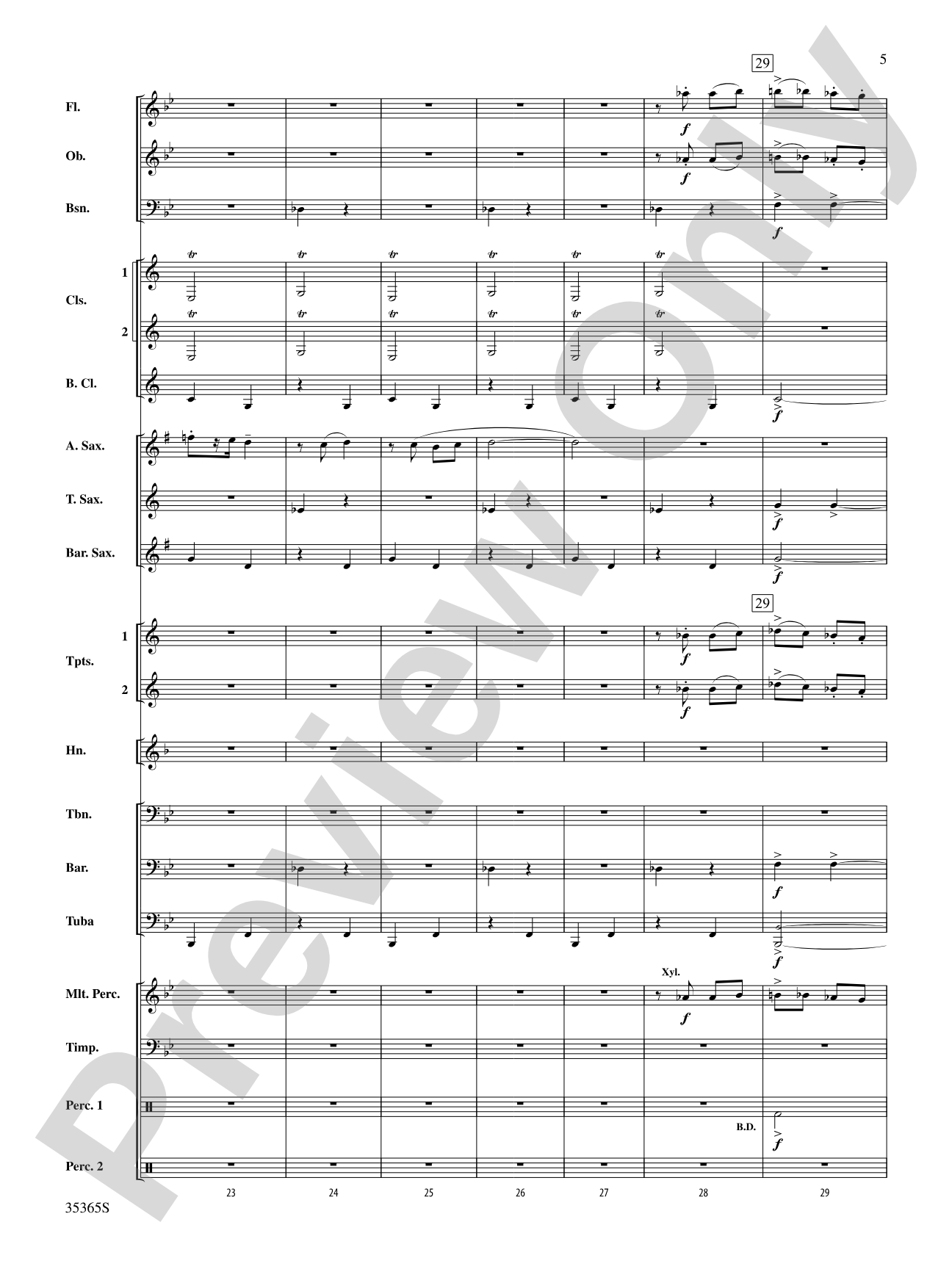 Ritual Fire Dance (From El Amor Brujo): Concert Band Conductor Score & Parts