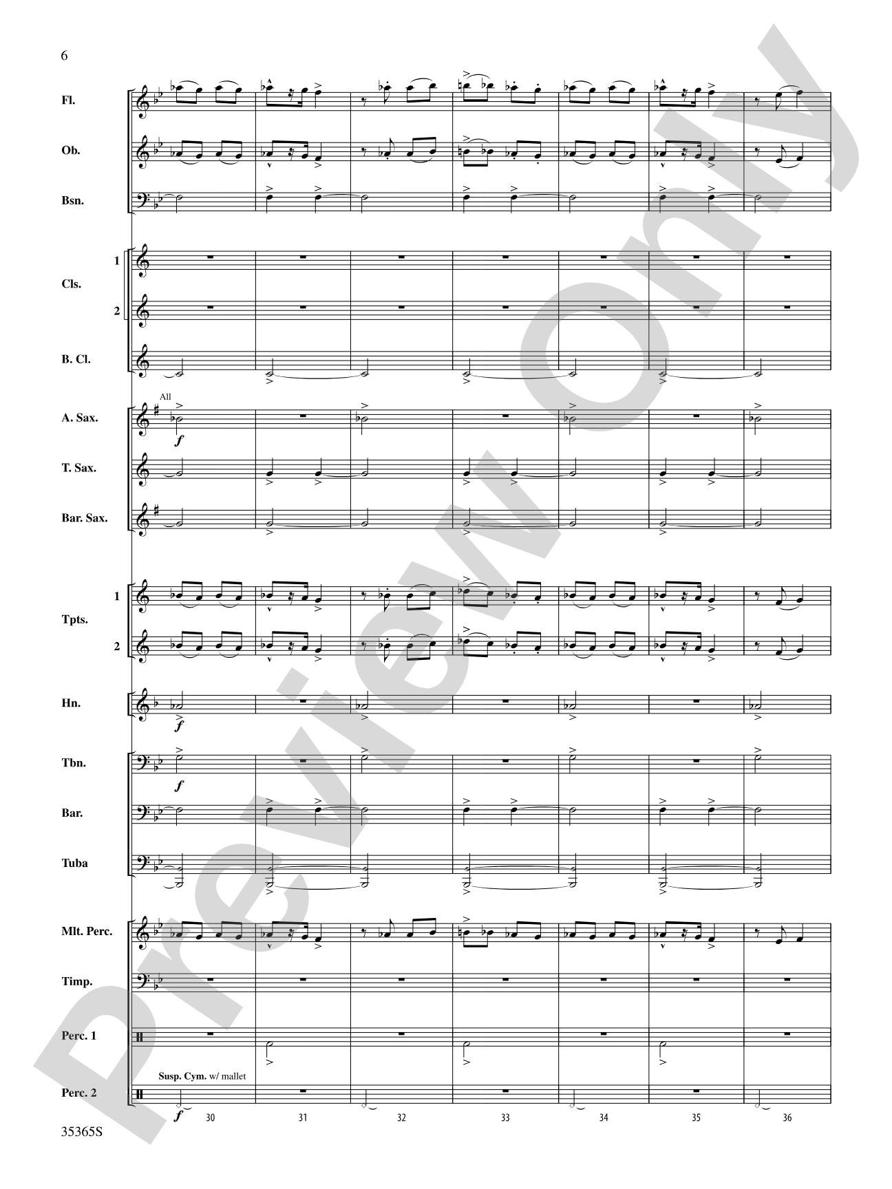 Ritual Fire Dance (From El Amor Brujo): Concert Band Conductor Score & Parts