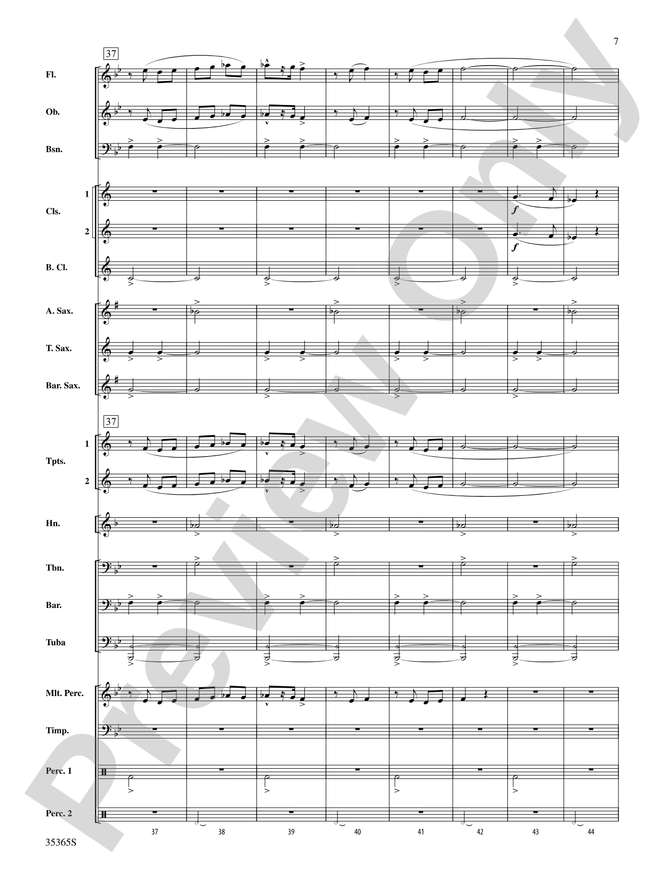Ritual Fire Dance (From El Amor Brujo): Concert Band Conductor Score & Parts