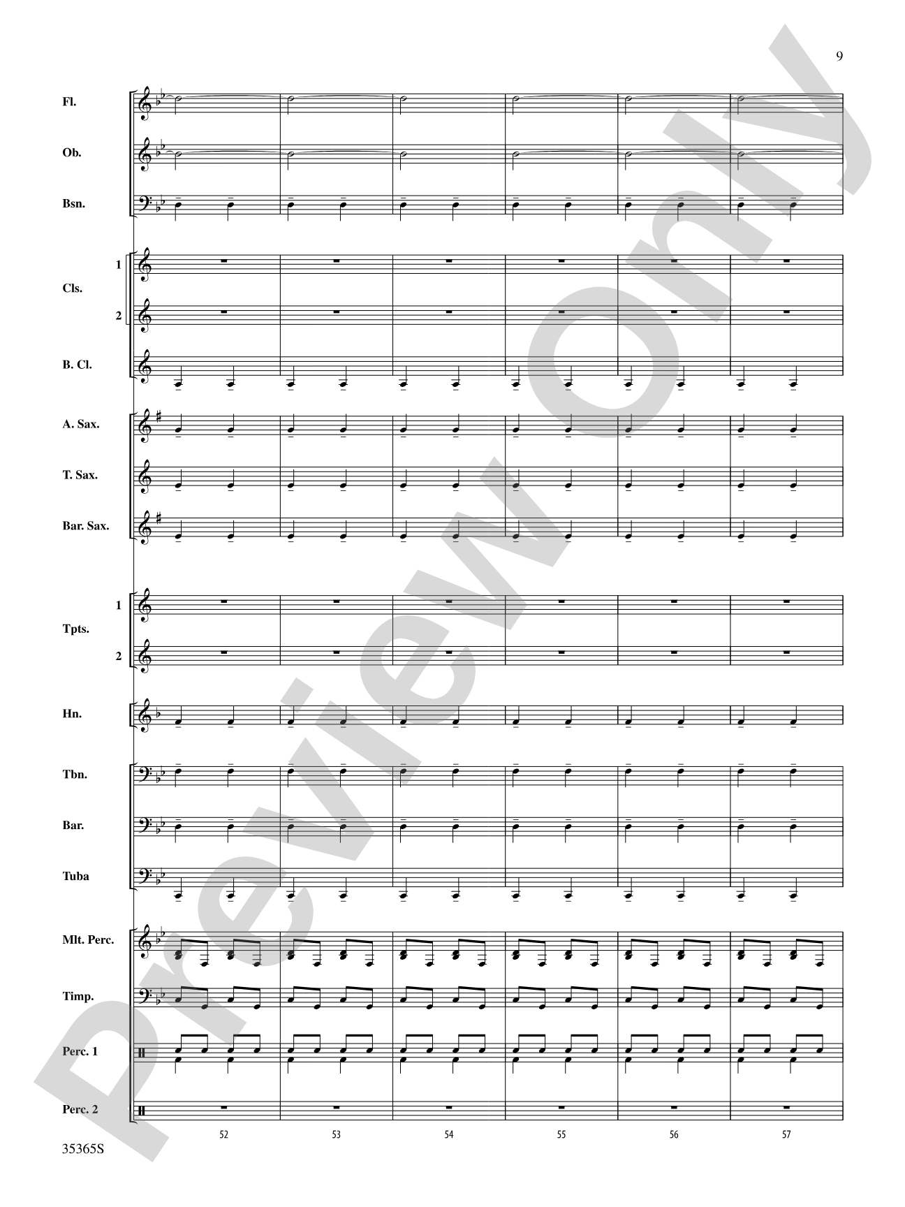Ritual Fire Dance (From El Amor Brujo): Concert Band Conductor Score & Parts