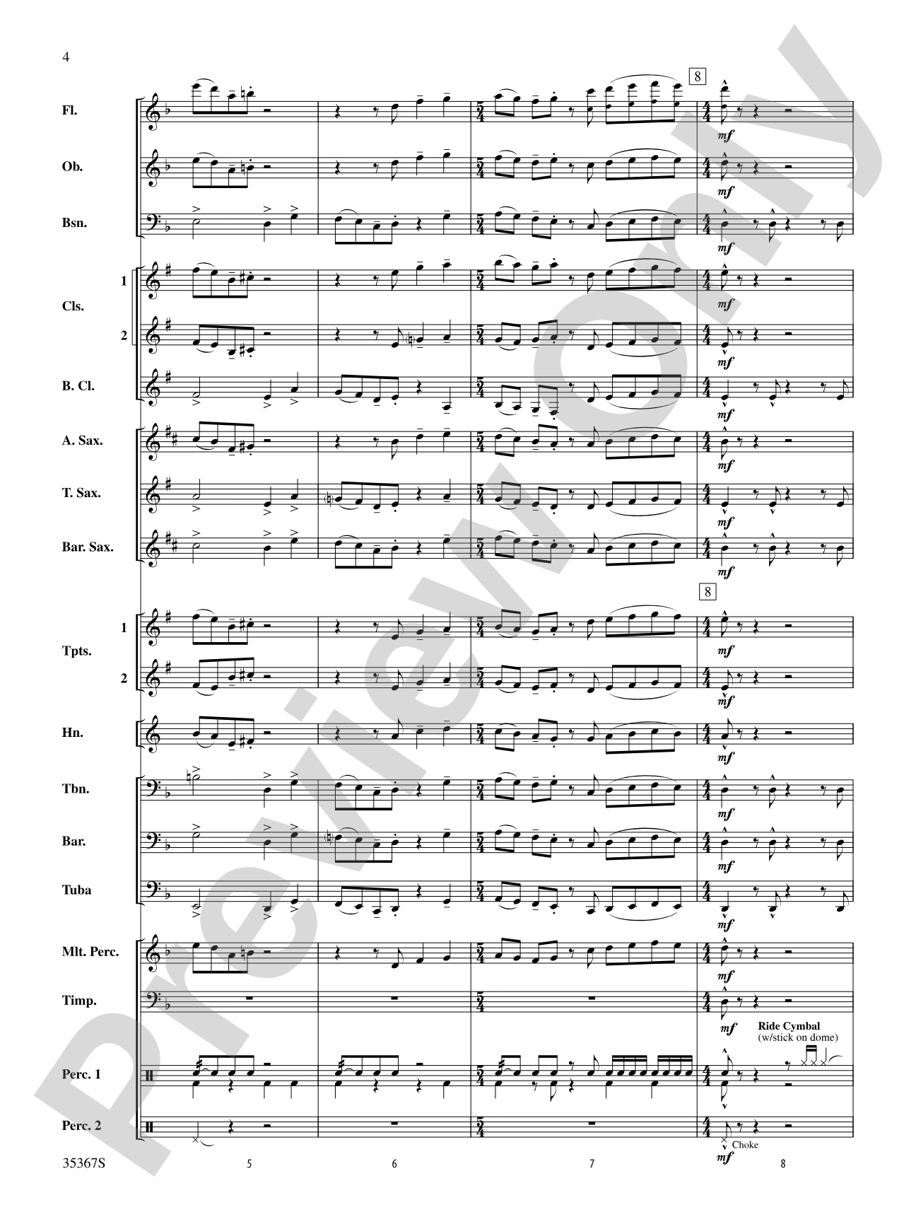 Lion of Knidos: Concert Band Conductor Score & Parts