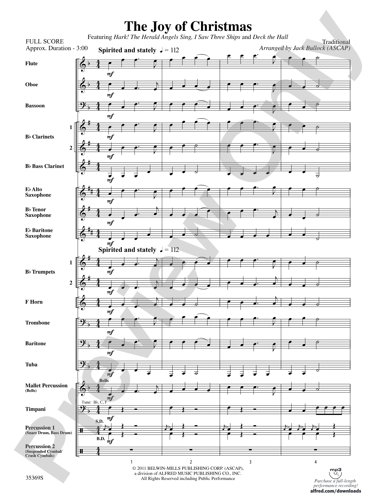 The Joy of Christmas: Concert Band Conductor Score & Parts