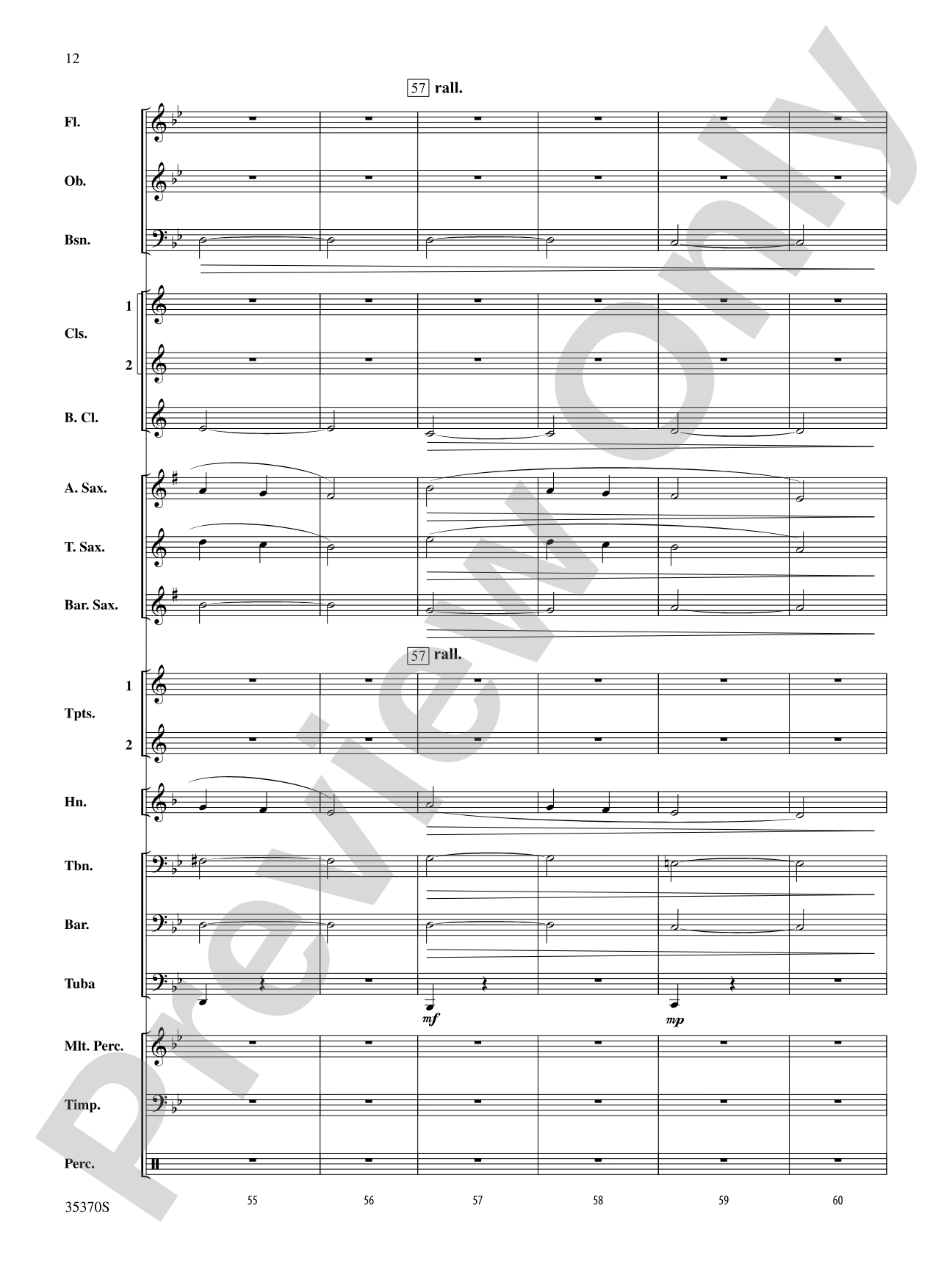 Andante (from Prince Igor): Concert Band Conductor Score & Parts