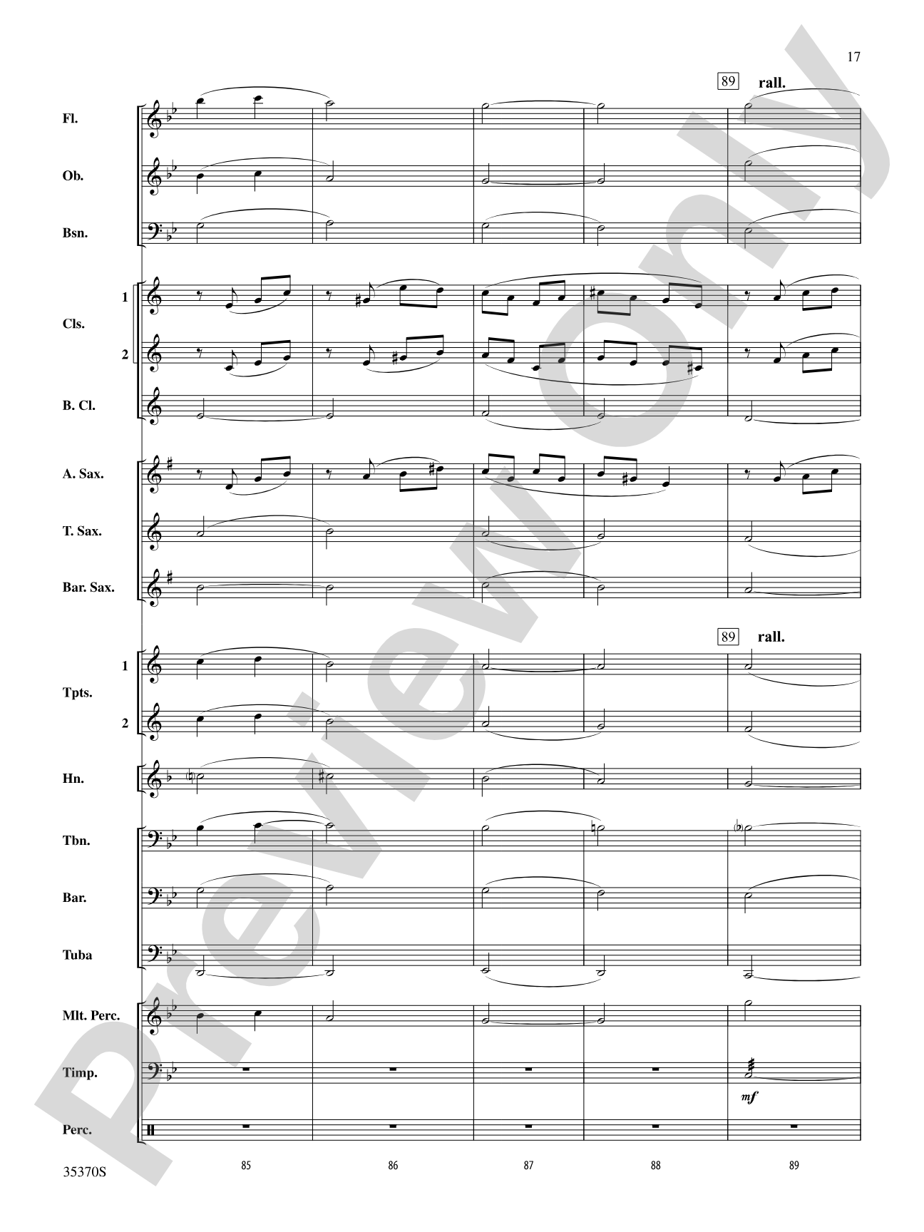 Andante (from Prince Igor): Concert Band Conductor Score & Parts