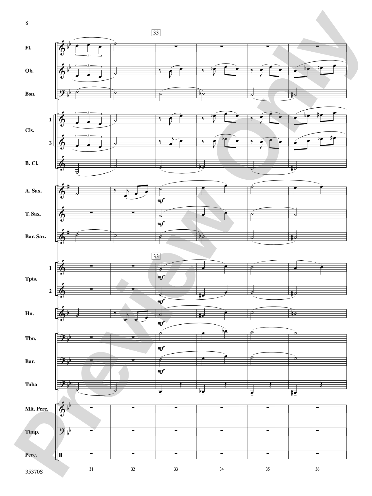 Andante (from Prince Igor): Concert Band Conductor Score & Parts