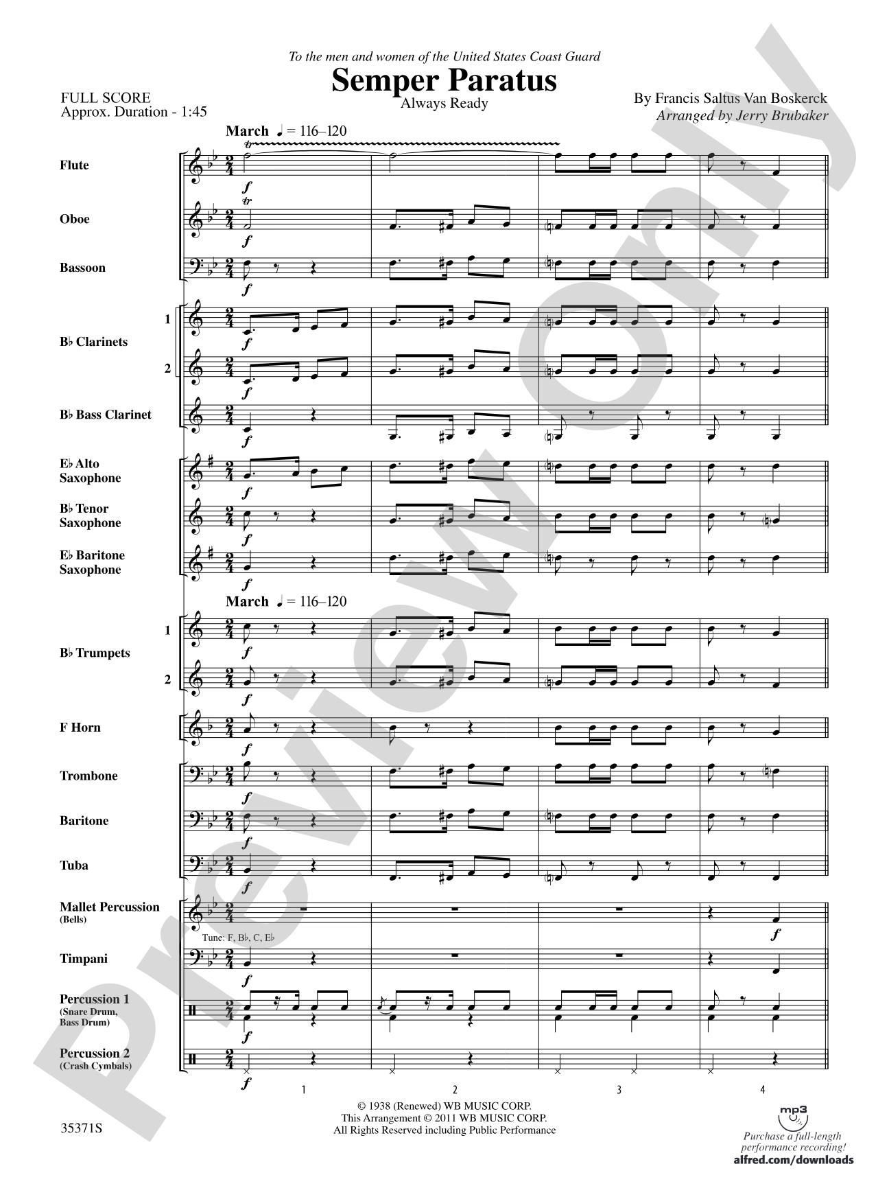 Semper Paratus: Score