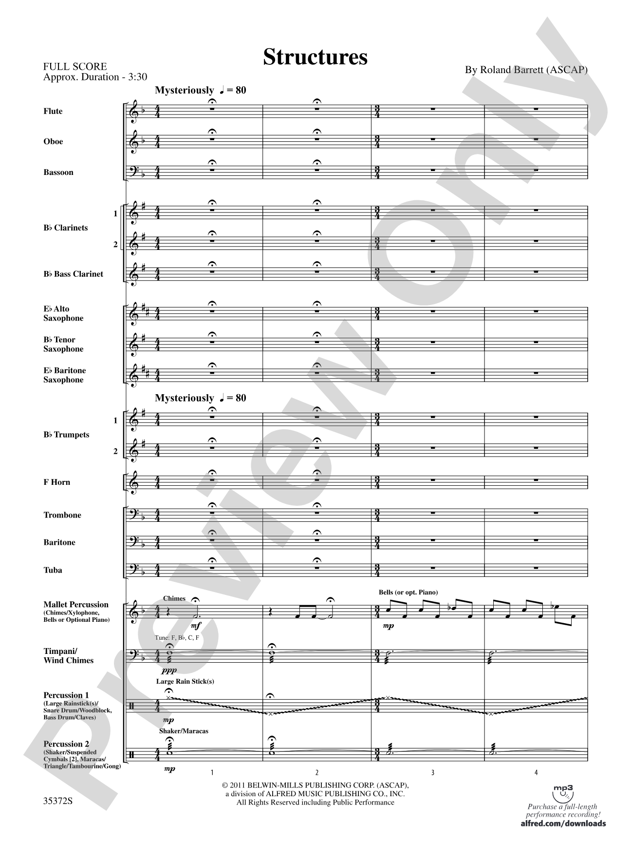 Structures: Concert Band Conductor Score & Parts