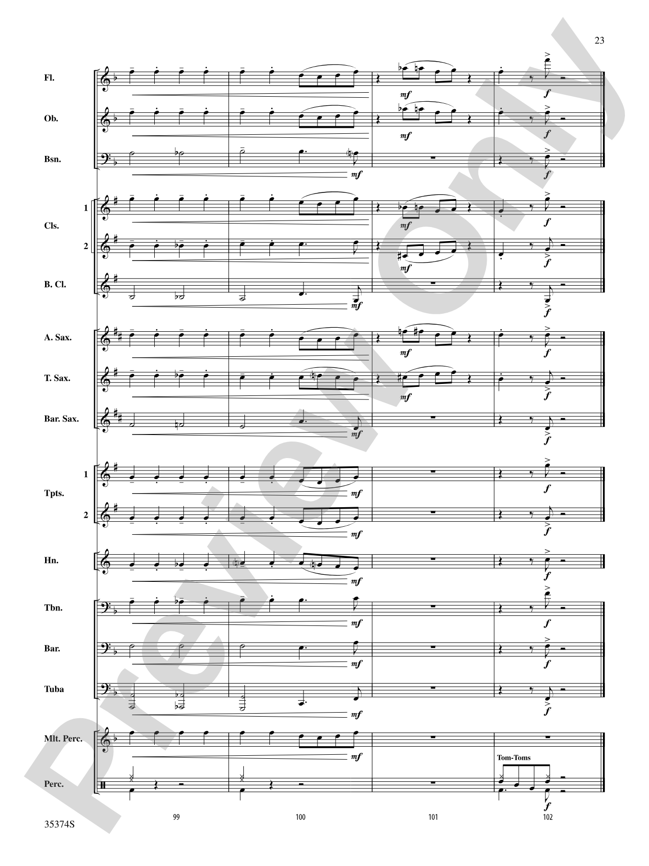 At the Ragtime Ball: Concert Band Conductor Score & Parts