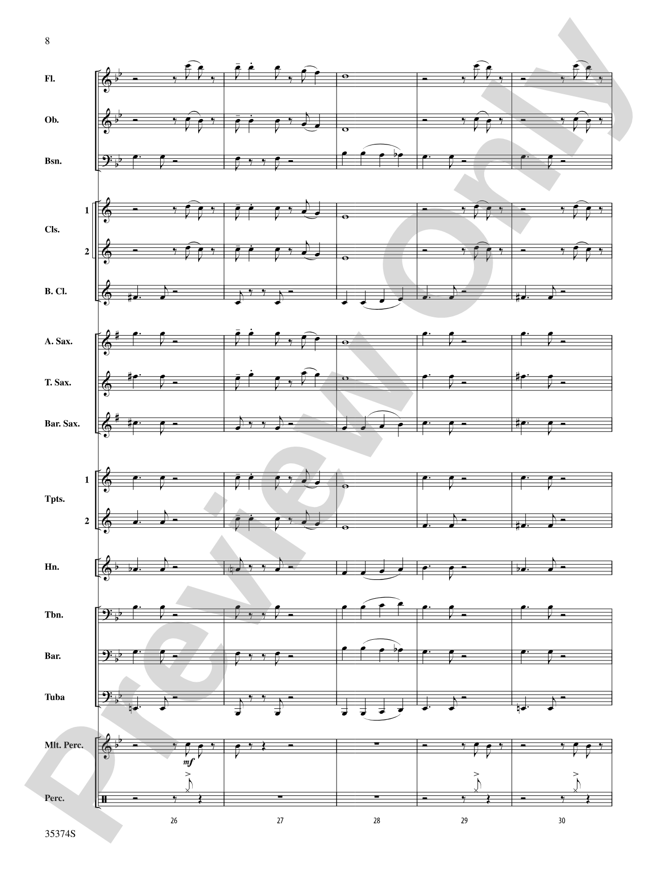 At the Ragtime Ball: Concert Band Conductor Score & Parts
