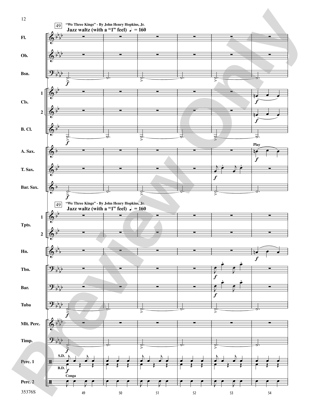 Two Famous Carols: Concert Band Conductor Score & Parts