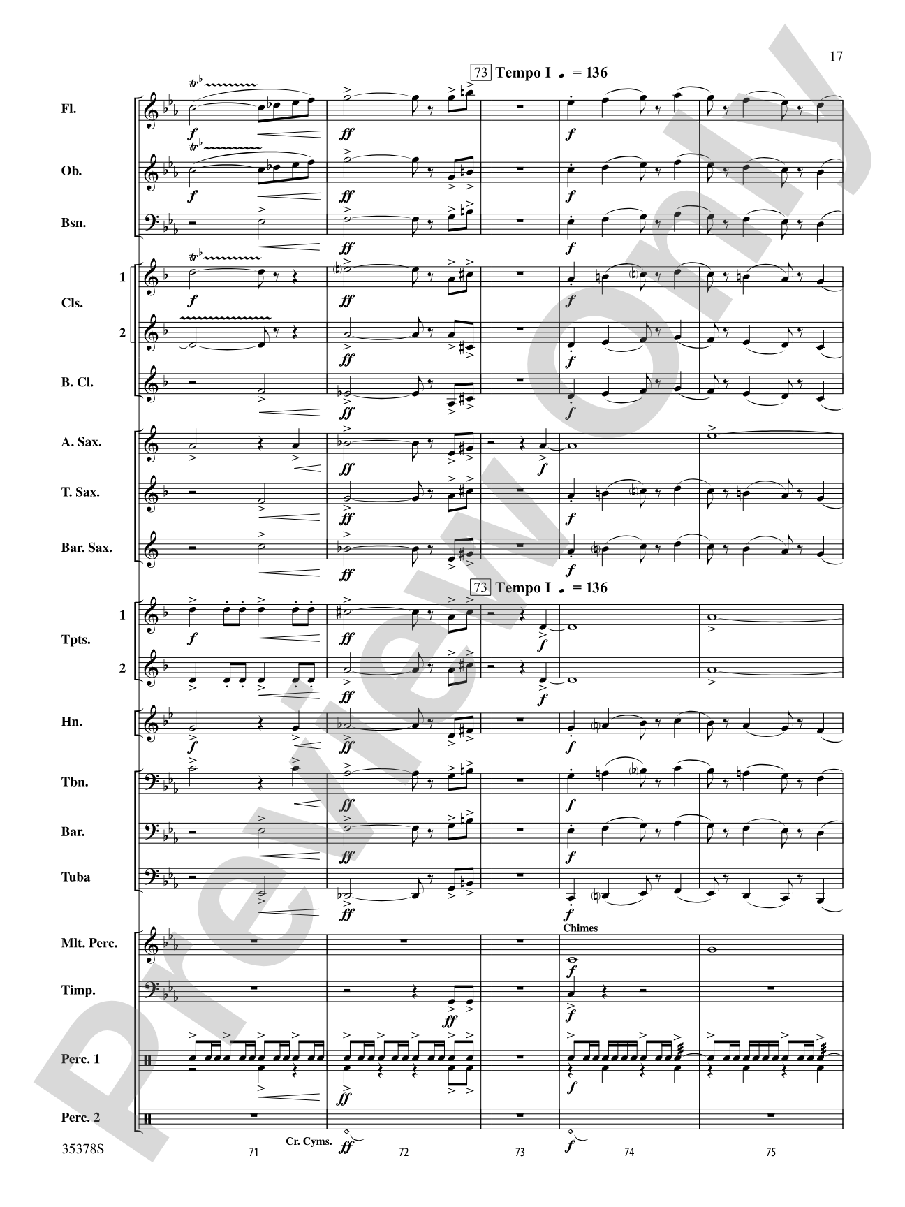 Trittico: Concert Band Conductor Score & Parts