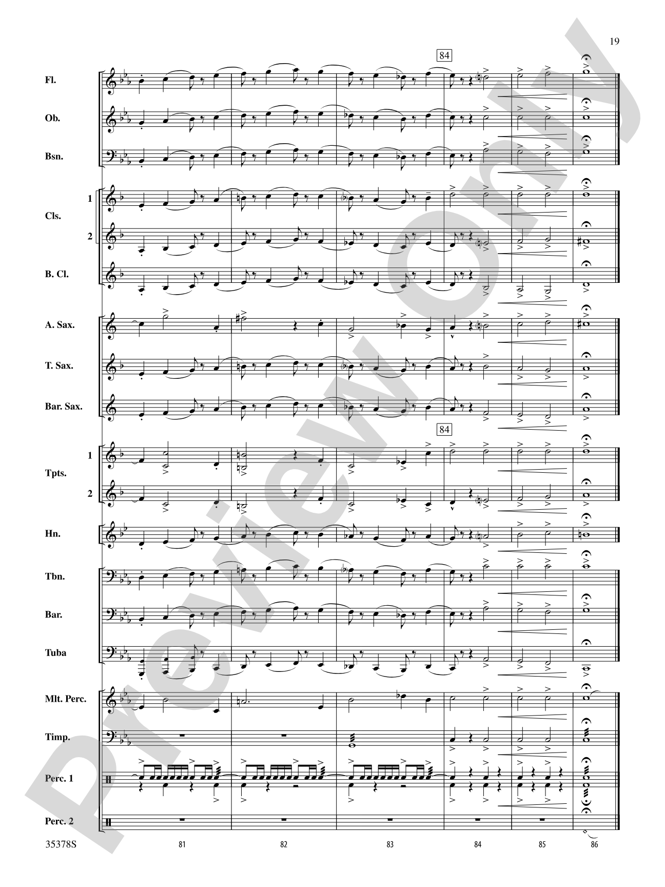 Trittico: Concert Band Conductor Score & Parts