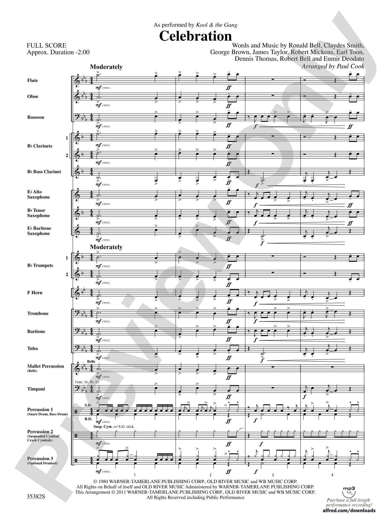 Celebration: Concert Band Conductor Score & Parts