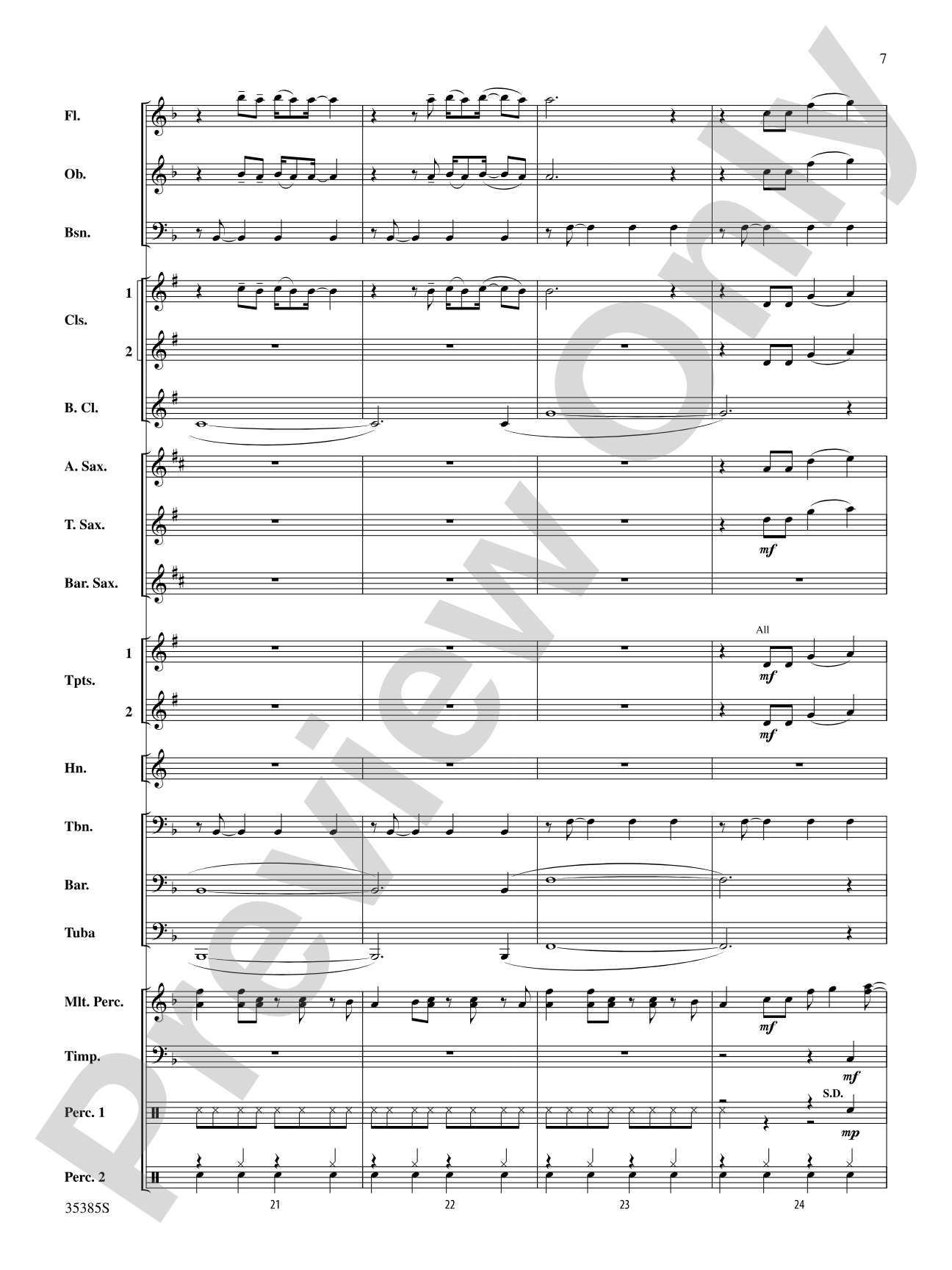 Just the Way You Are (Amazing): Concert Band Conductor Score & Parts