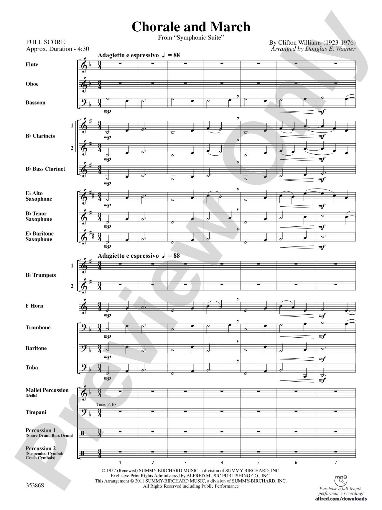 Chorale and March: Concert Band Conductor Score & Parts