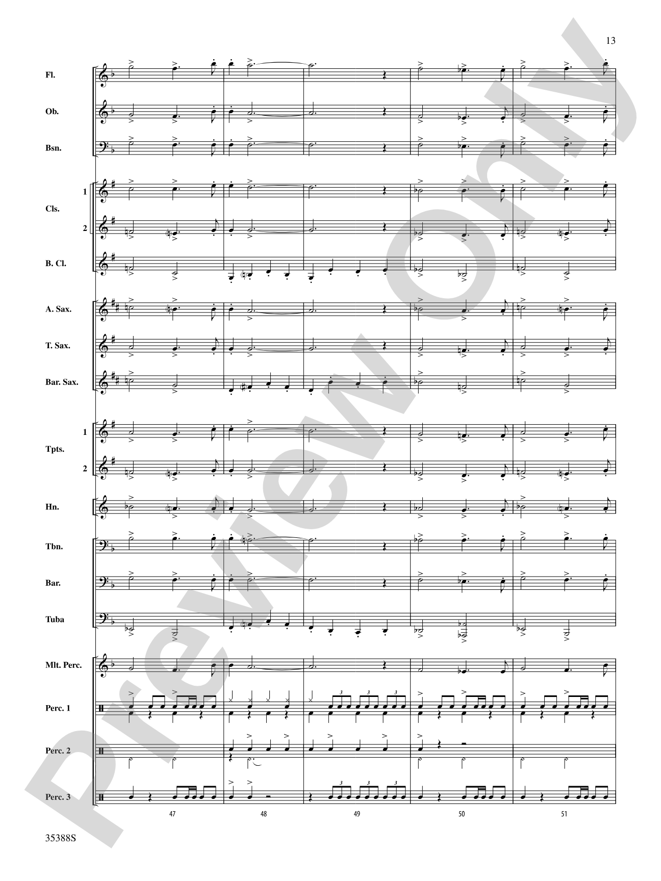 The Time Warp (from The Rocky Horror Picture Show): Concert Band Conductor Score & Parts