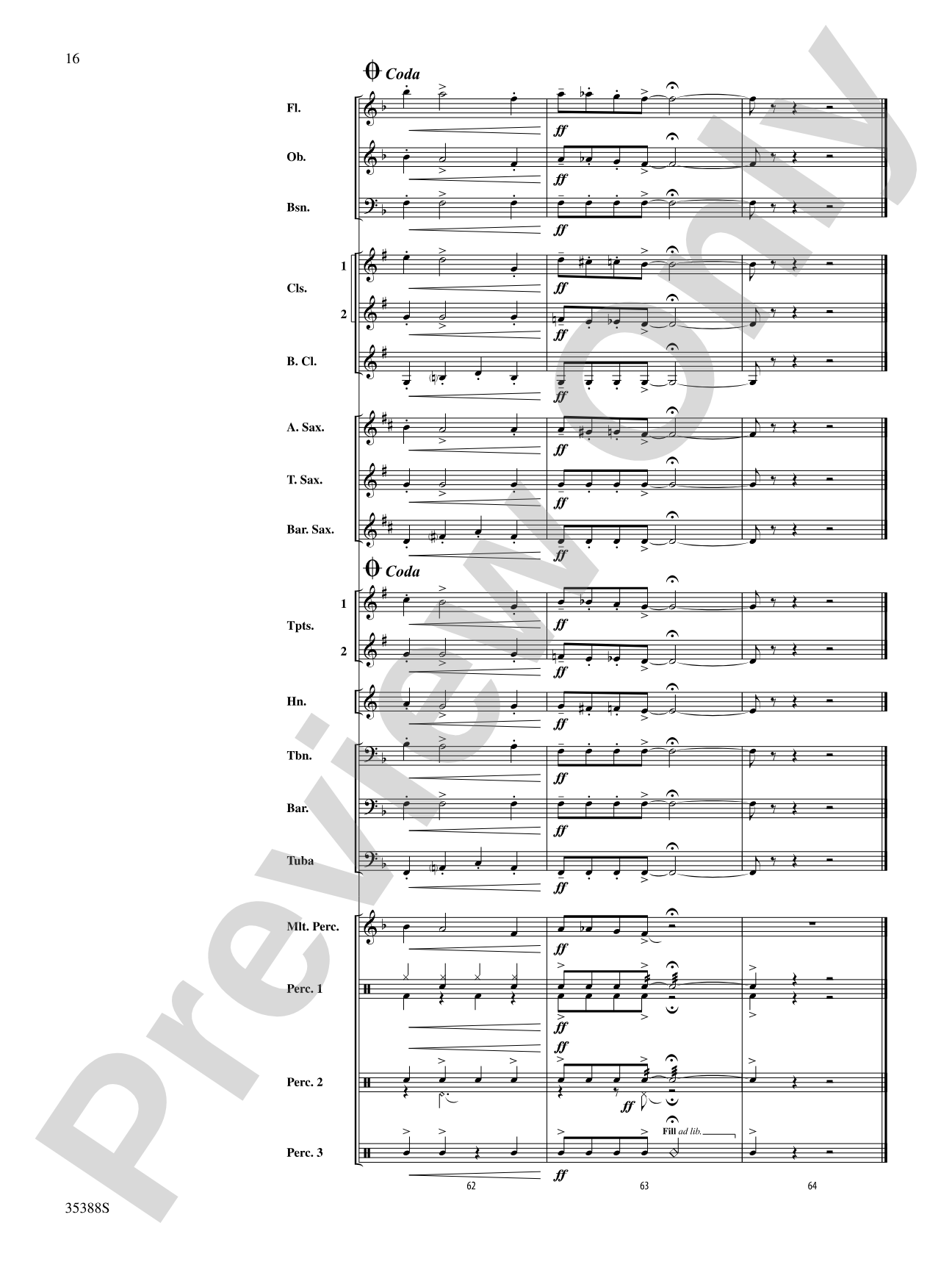 The Time Warp (from The Rocky Horror Picture Show): Concert Band Conductor Score & Parts