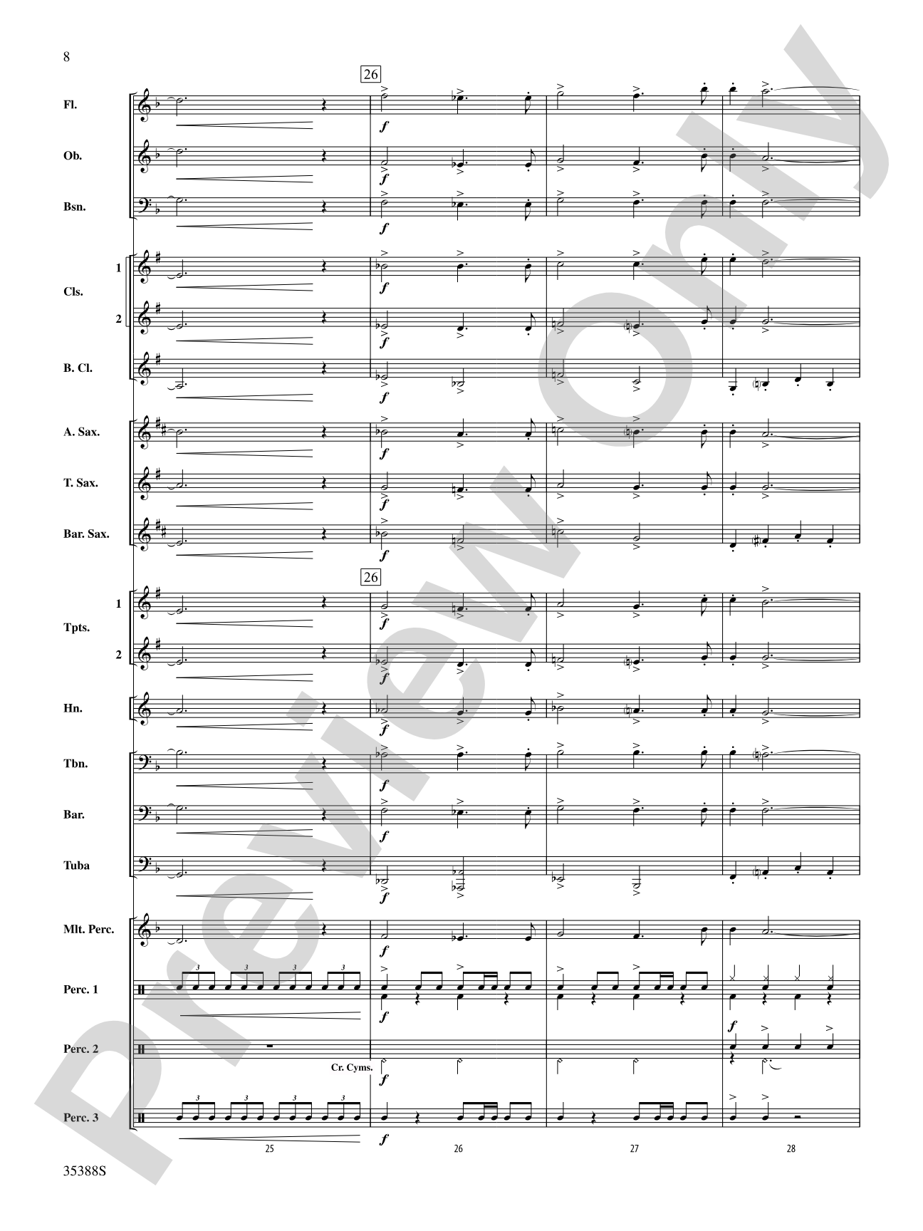 The Time Warp (from The Rocky Horror Picture Show): Concert Band Conductor Score & Parts