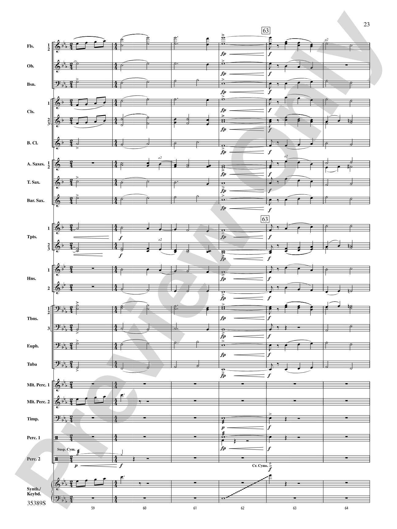 In Glorious Splendour: Concert Band Conductor Score & Parts