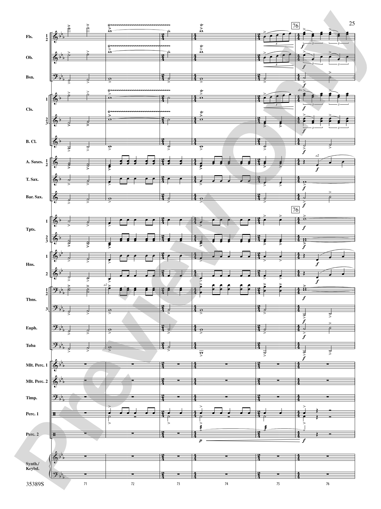 In Glorious Splendour: Concert Band Conductor Score & Parts