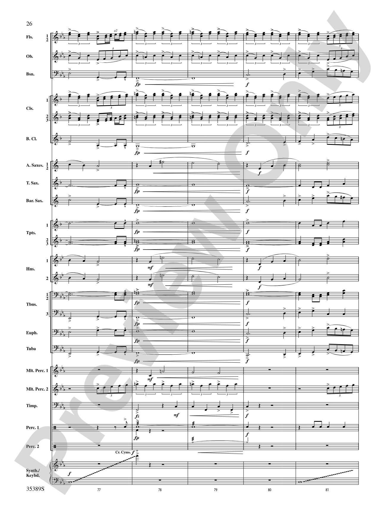 In Glorious Splendour: Concert Band Conductor Score & Parts