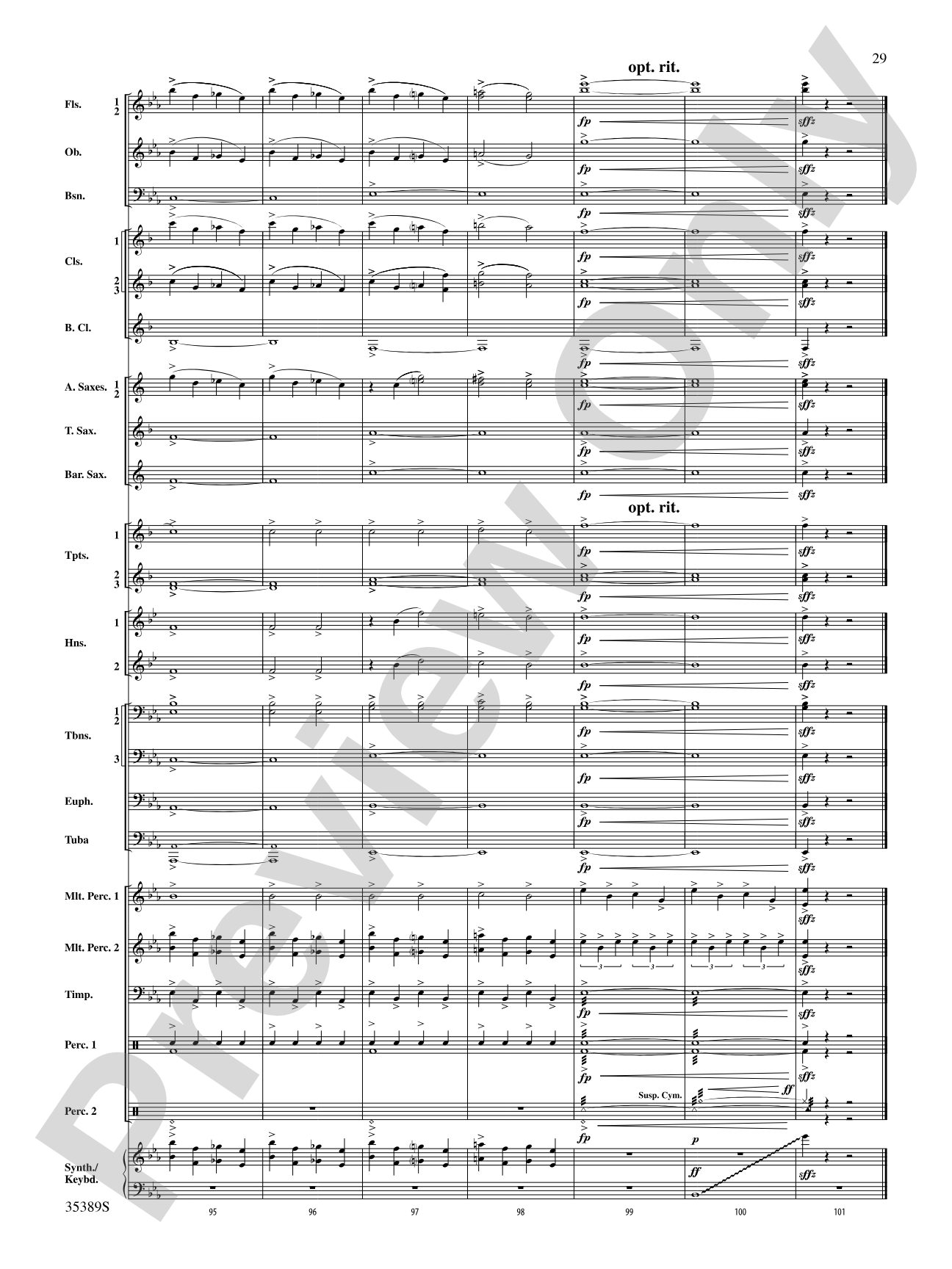 In Glorious Splendour: Concert Band Conductor Score & Parts