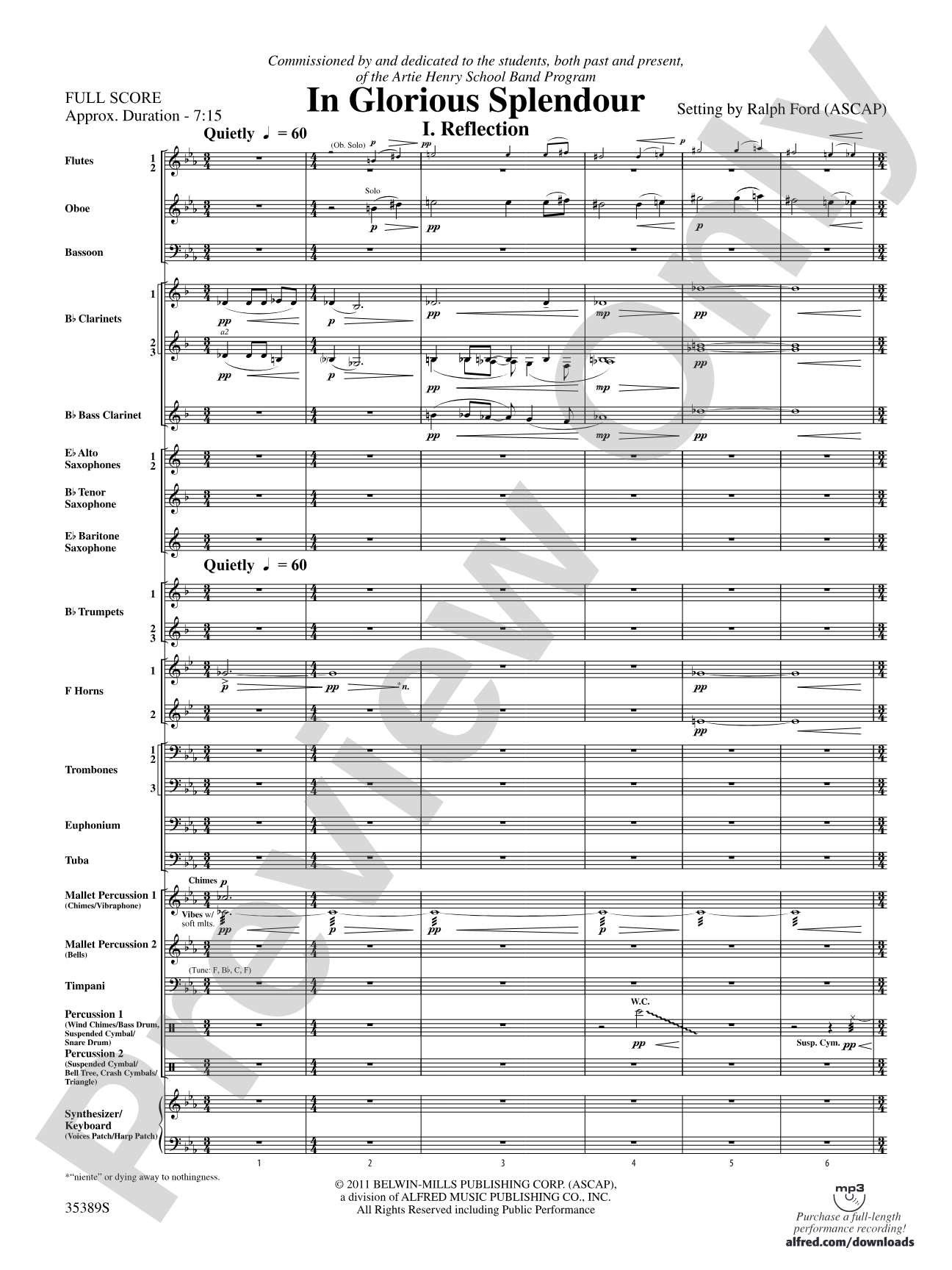 In Glorious Splendour: Concert Band Conductor Score & Parts