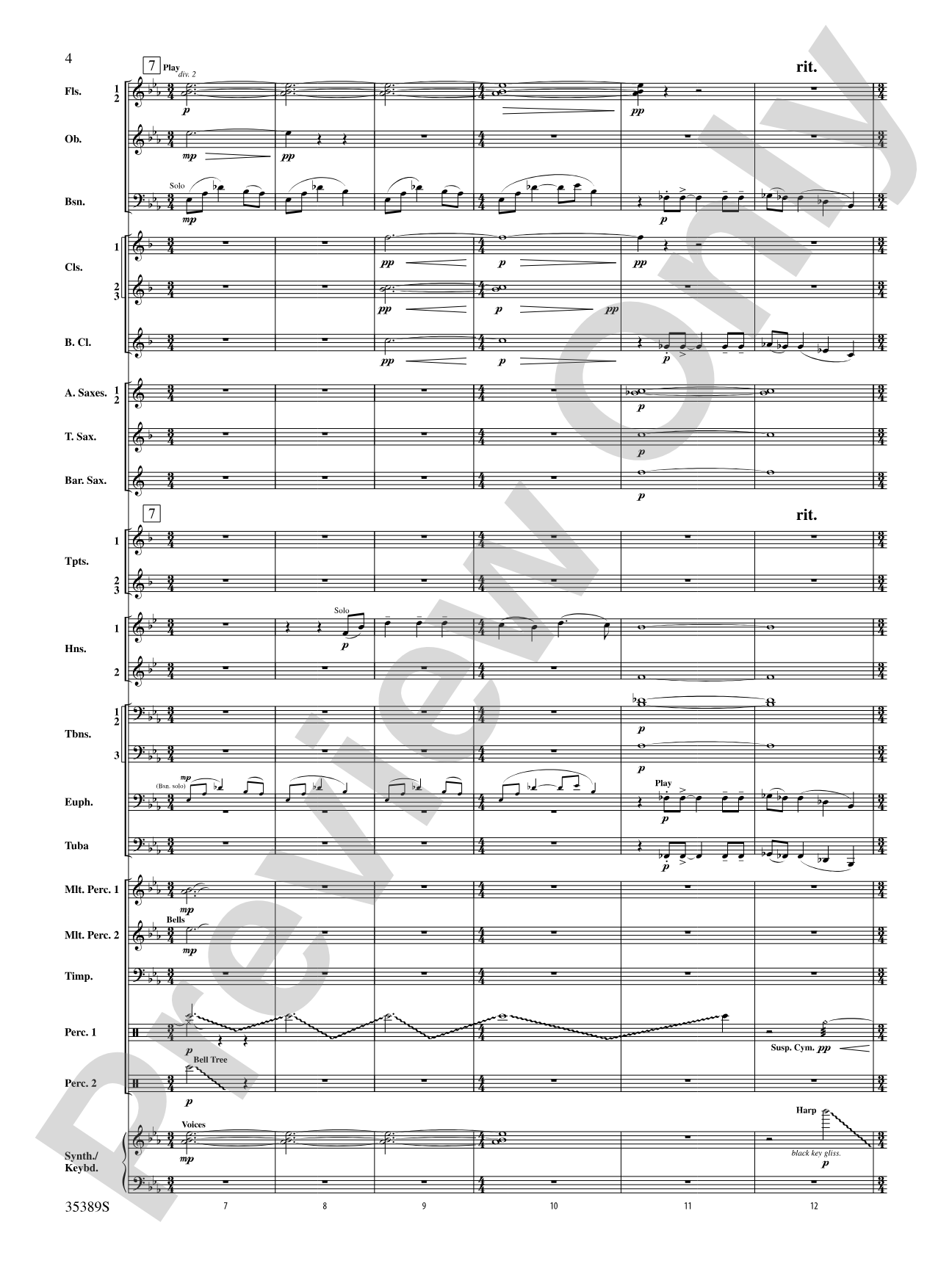 In Glorious Splendour: Concert Band Conductor Score & Parts
