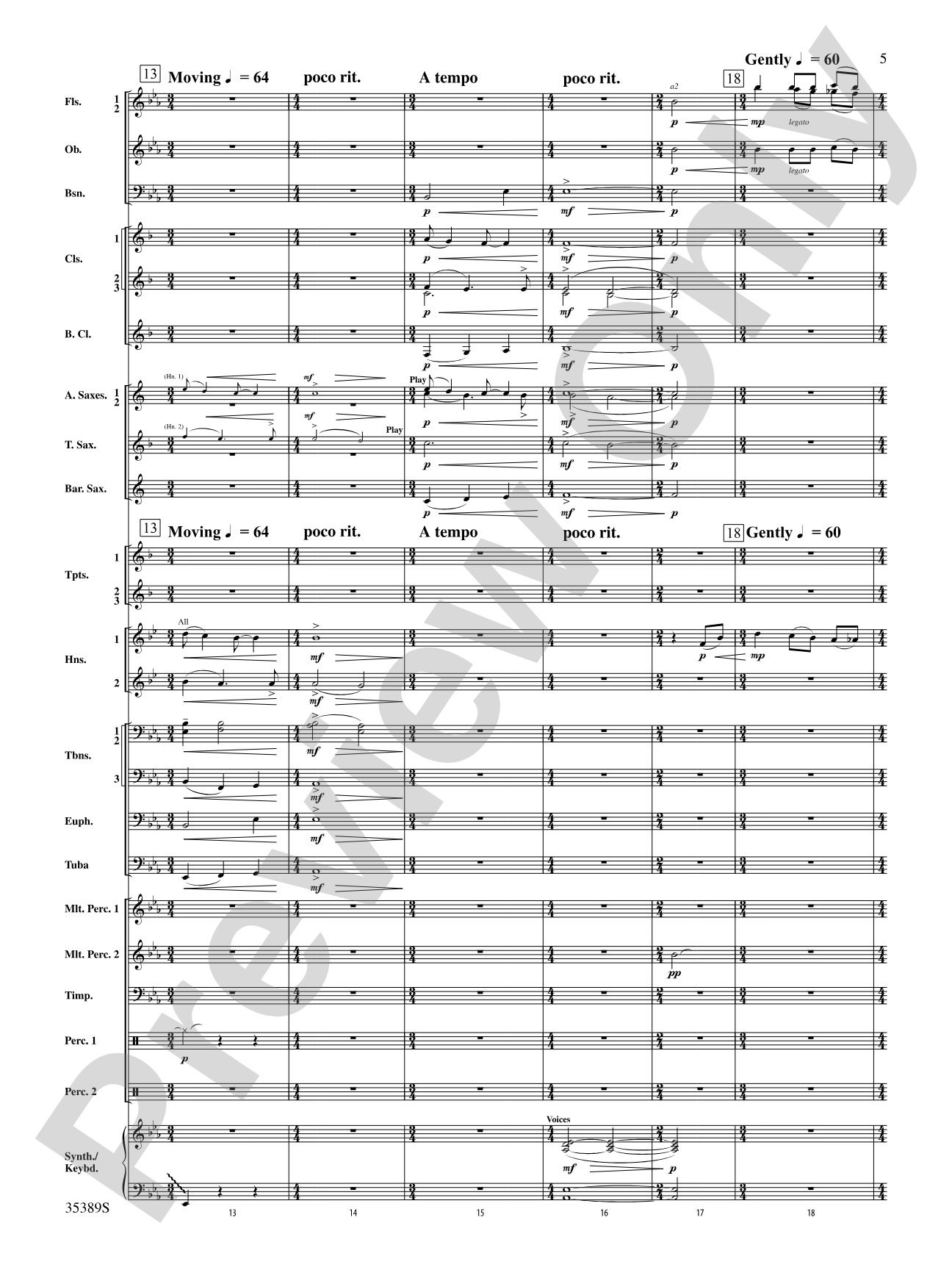 In Glorious Splendour: Concert Band Conductor Score & Parts