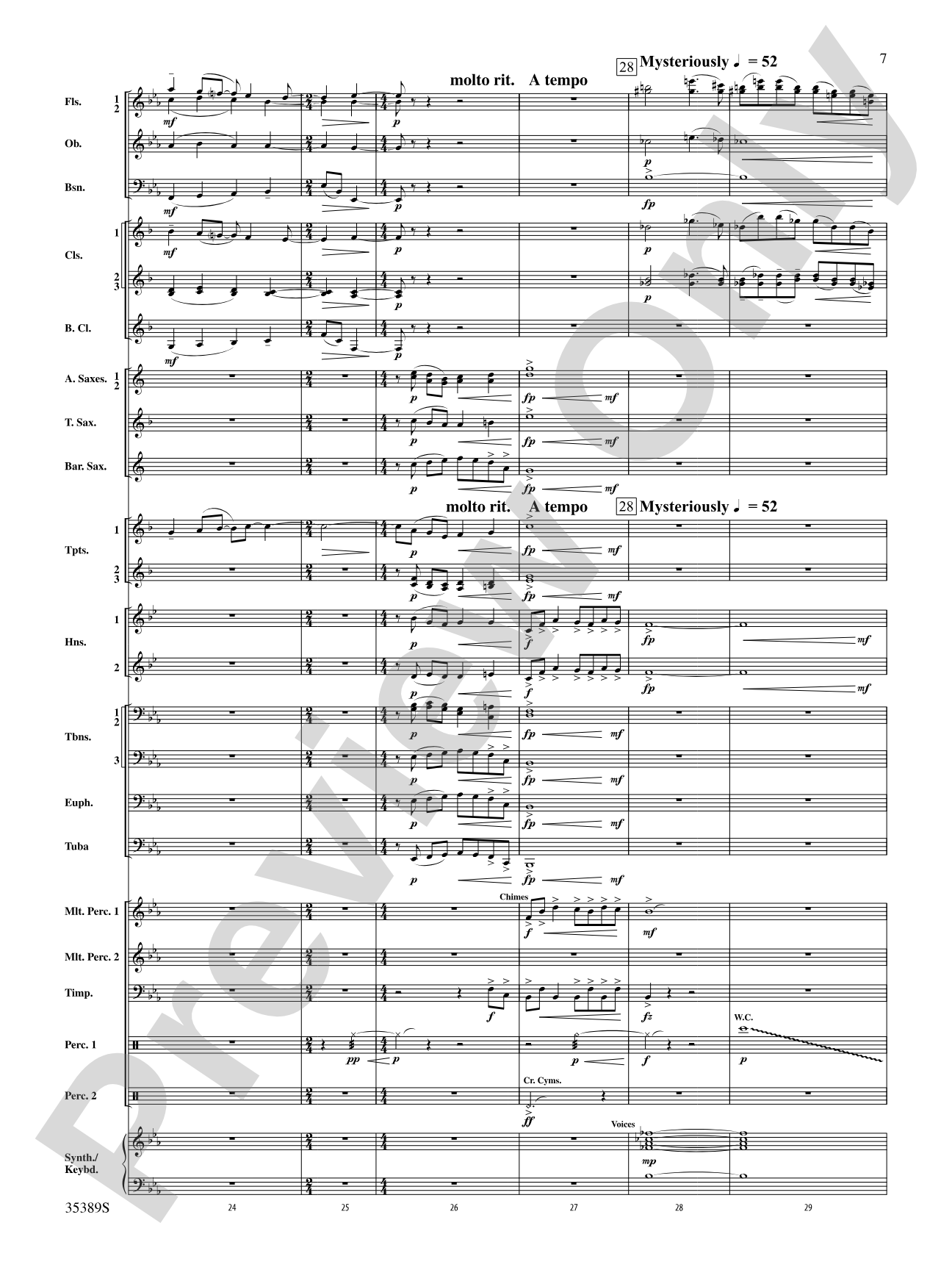 In Glorious Splendour: Concert Band Conductor Score & Parts
