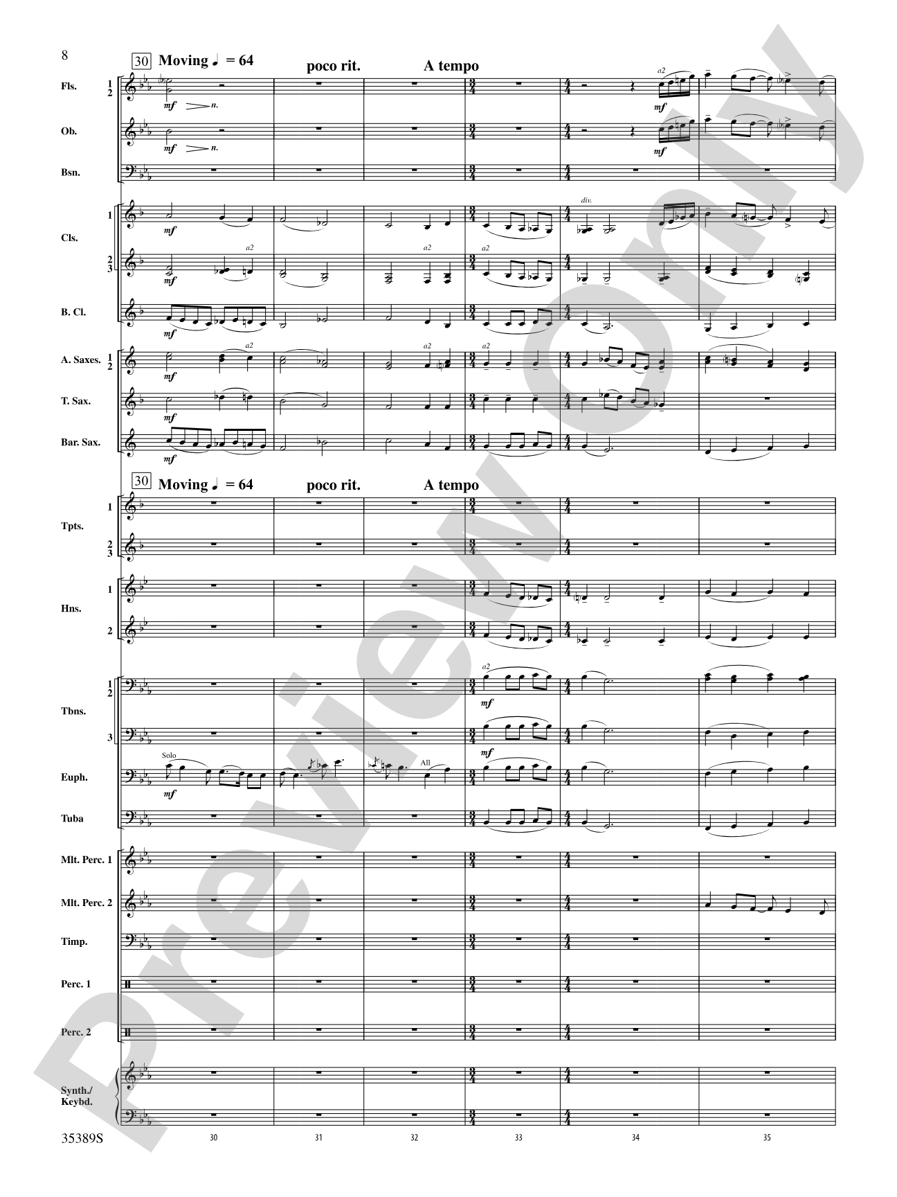 In Glorious Splendour: Concert Band Conductor Score & Parts