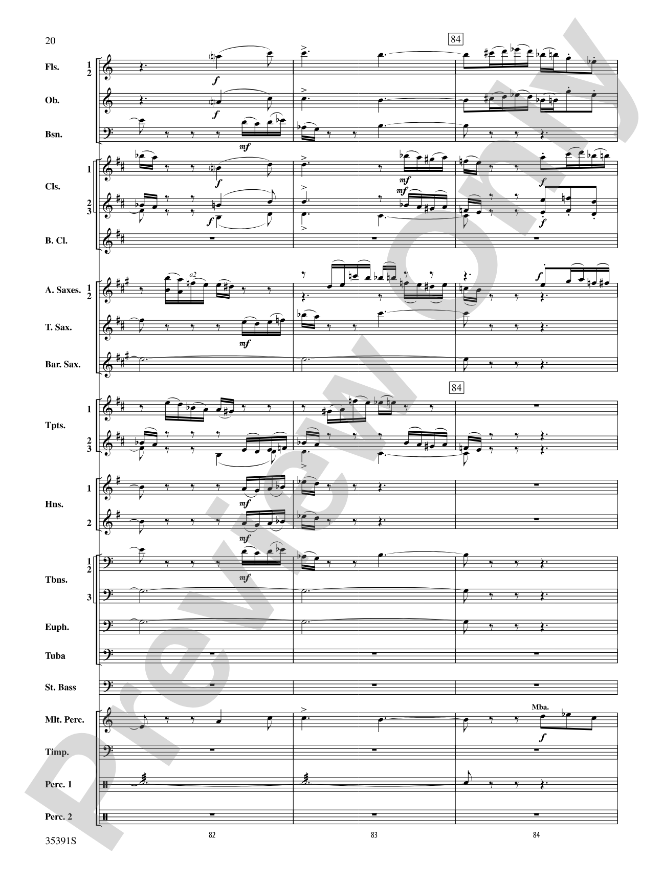 Pezzo in forma di Sonatina: Concert Band Conductor Score & Parts