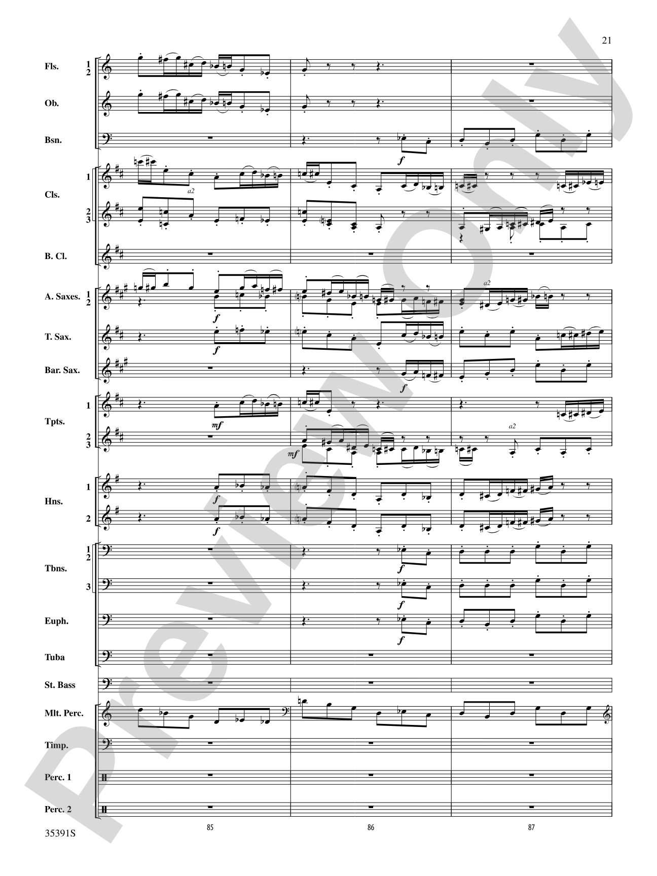 Pezzo in forma di Sonatina: Concert Band Conductor Score & Parts