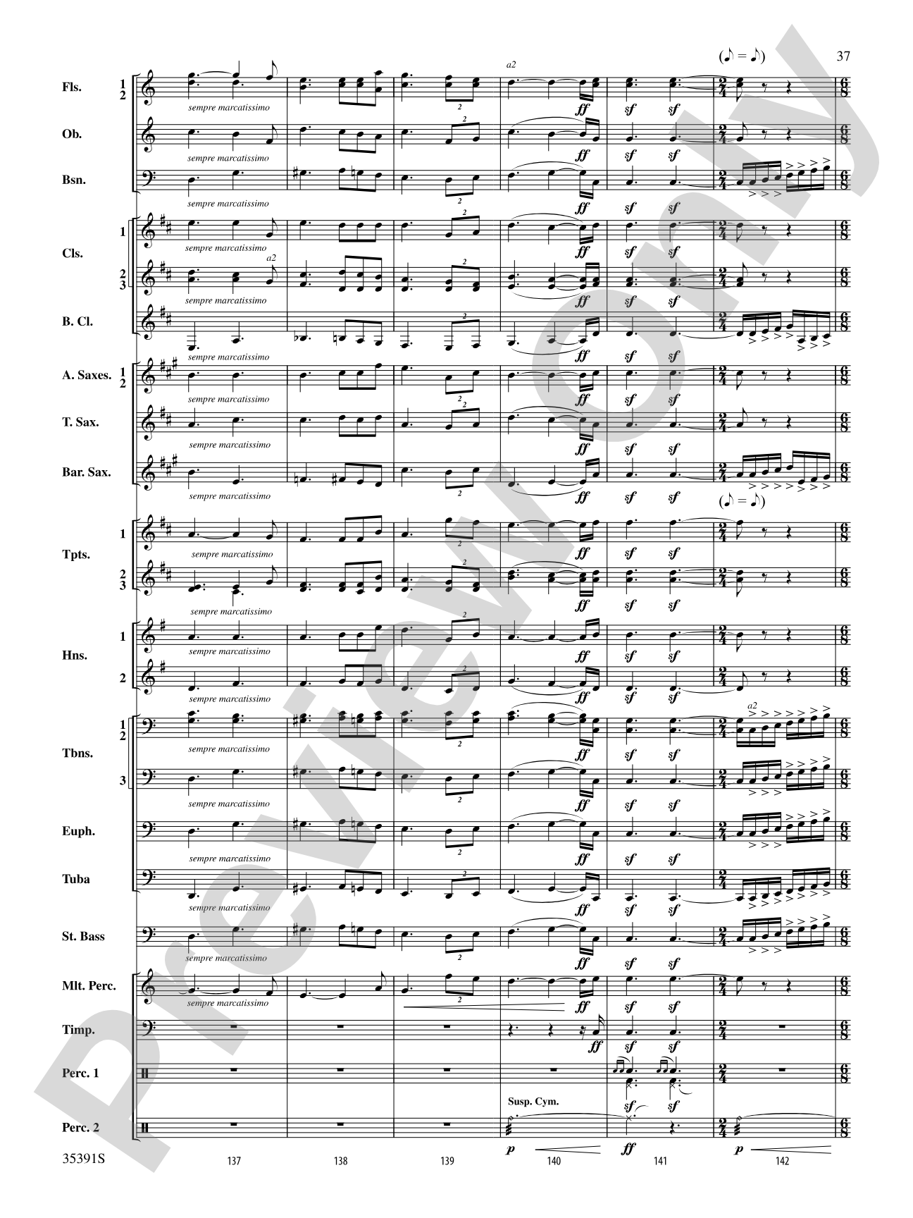 Pezzo in forma di Sonatina: Concert Band Conductor Score & Parts