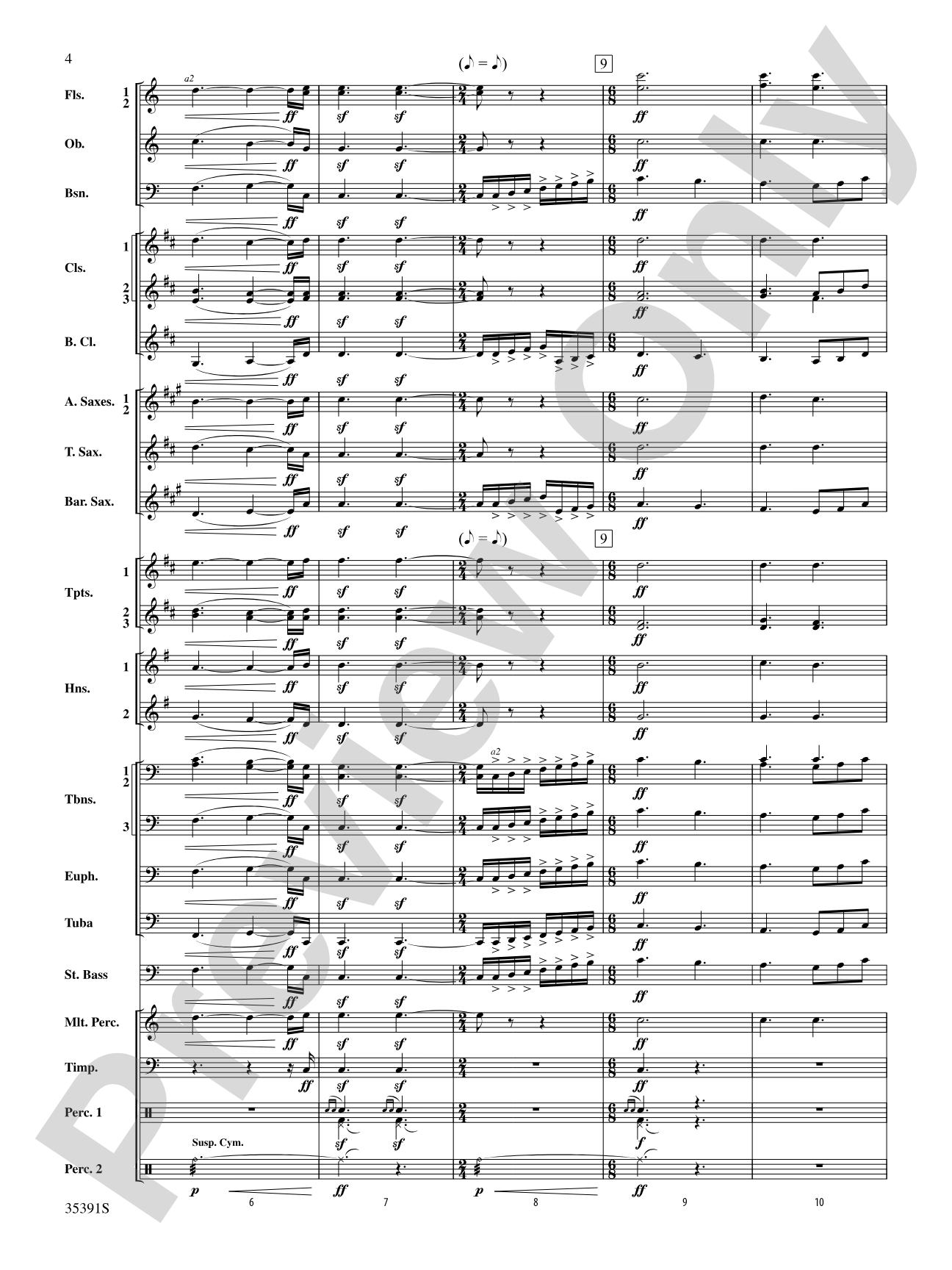 Pezzo in forma di Sonatina: Concert Band Conductor Score & Parts