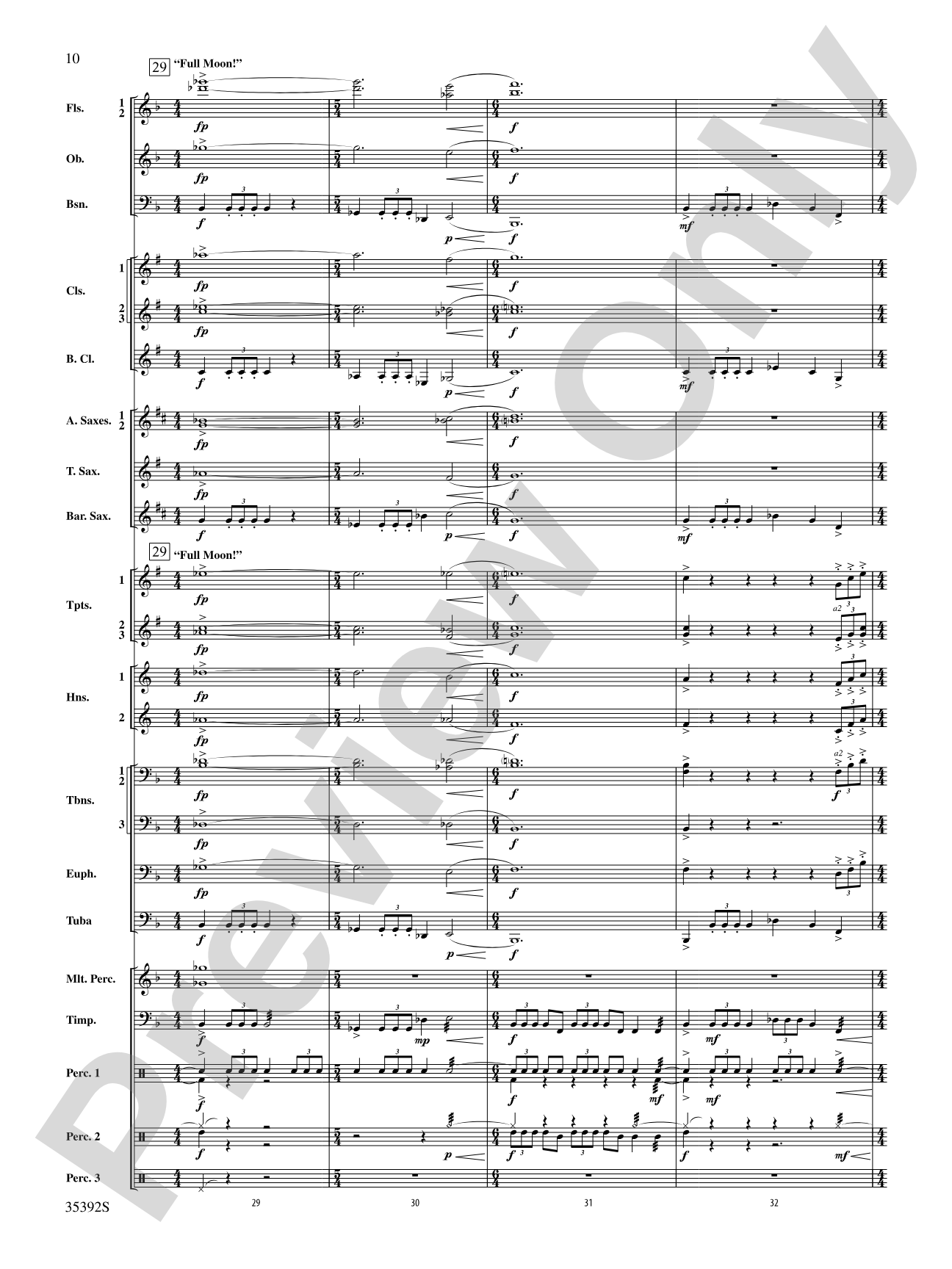Moon Phases 81: Concert Band Conductor Score & Parts