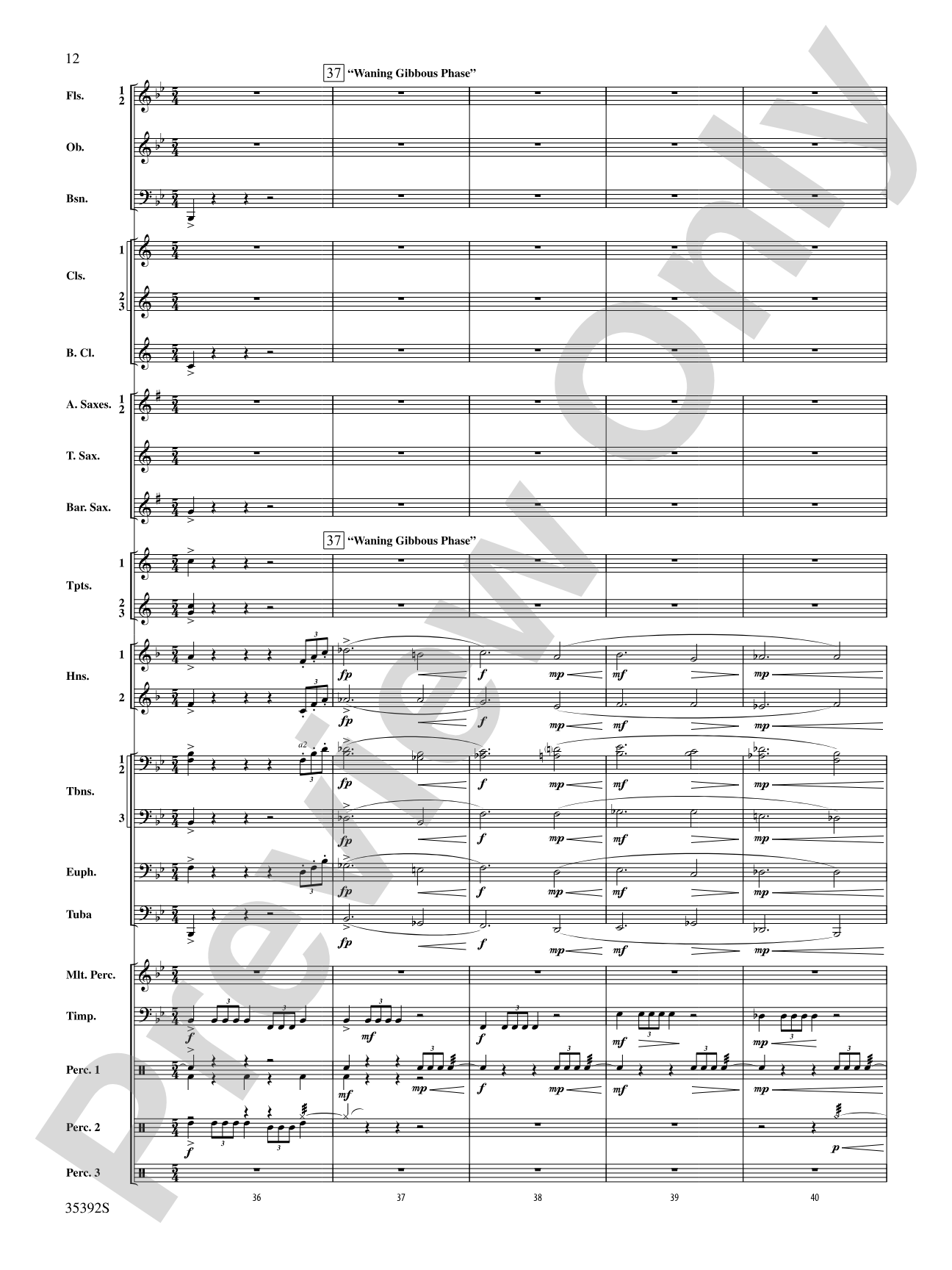 Moon Phases 81: Concert Band Conductor Score & Parts